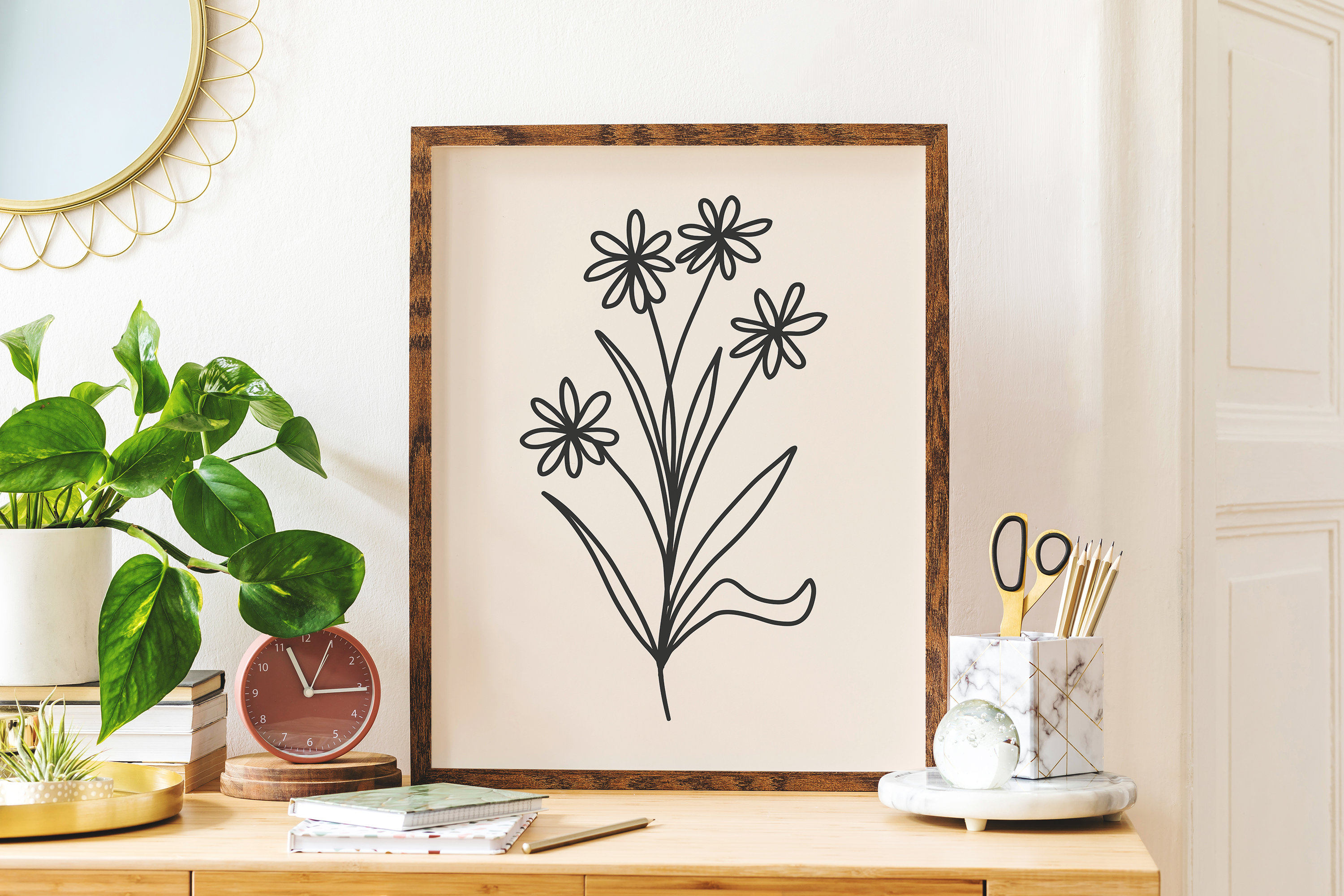 Minimal Line Botanical Gallery Wall Print - Image 3