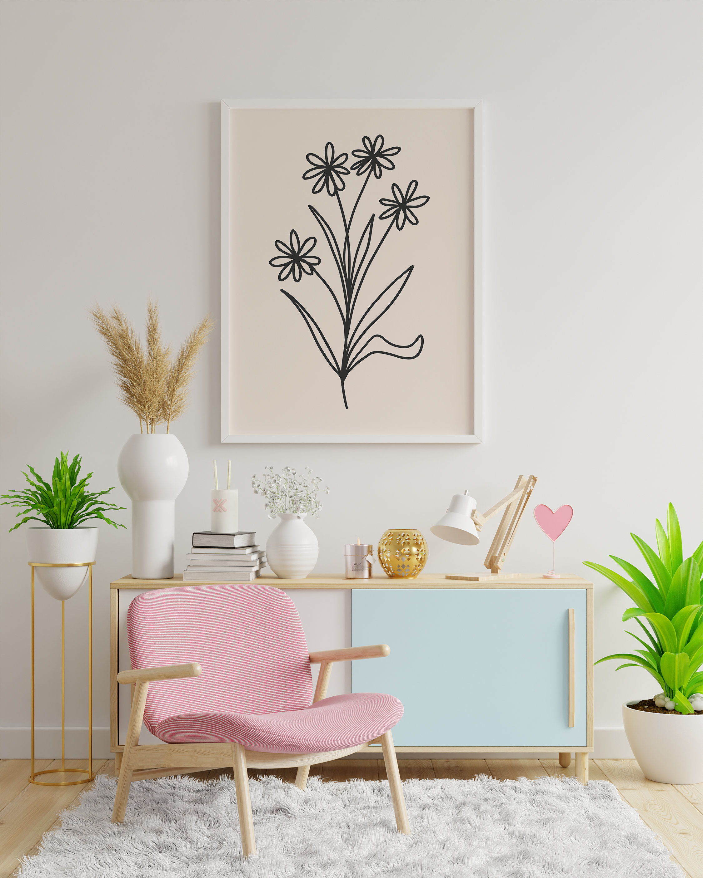Minimal Line Botanical Gallery Wall Print - Image 4