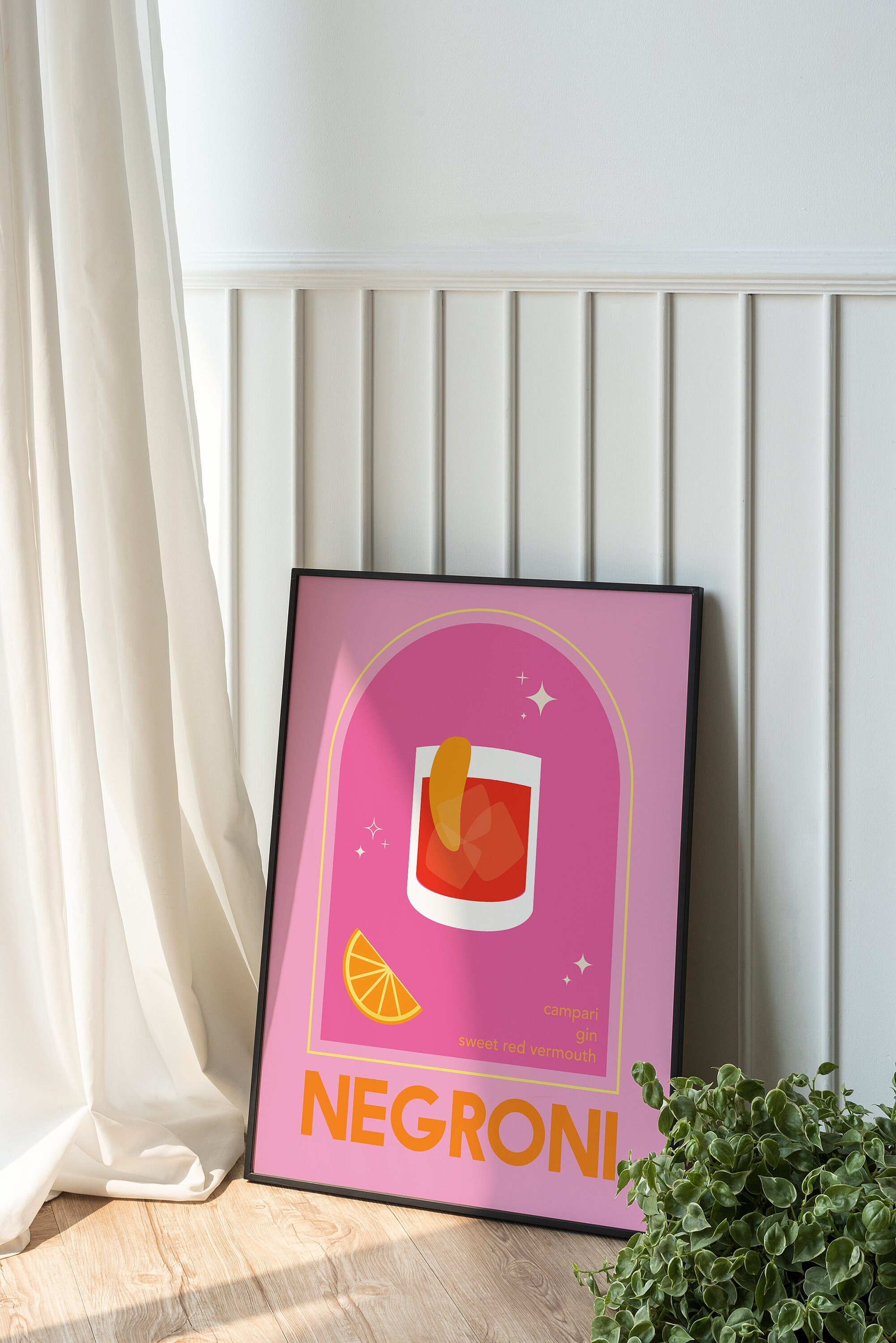 Negroni Cocktail Print - Image 2