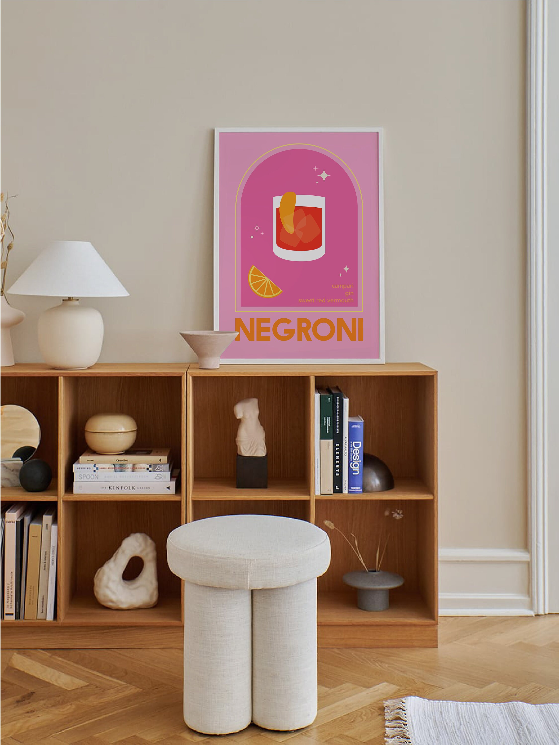 Negroni Cocktail Print - Image 3