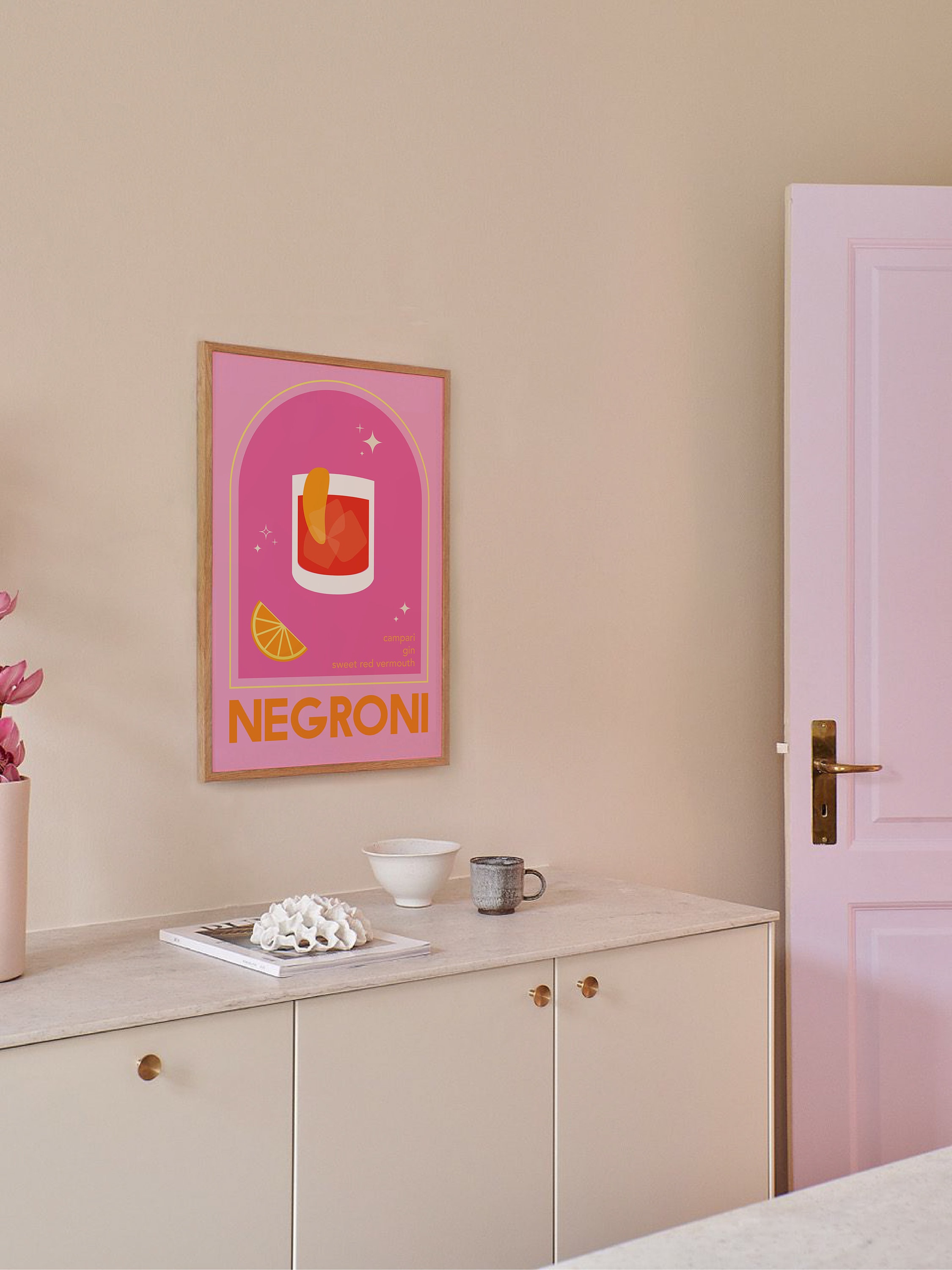 Negroni Cocktail Print - Image 5