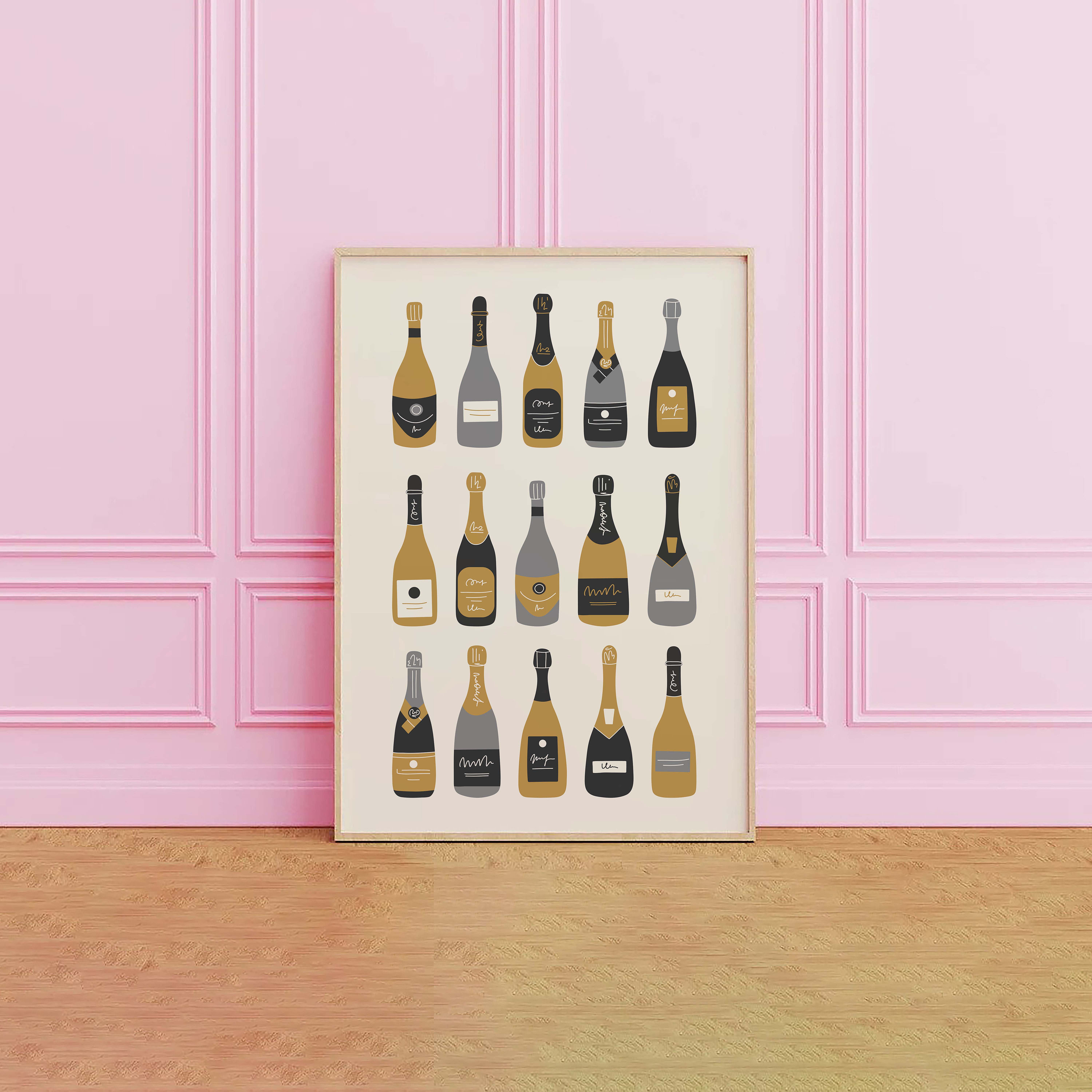 New Years Champagne Bottles Print - Image 4