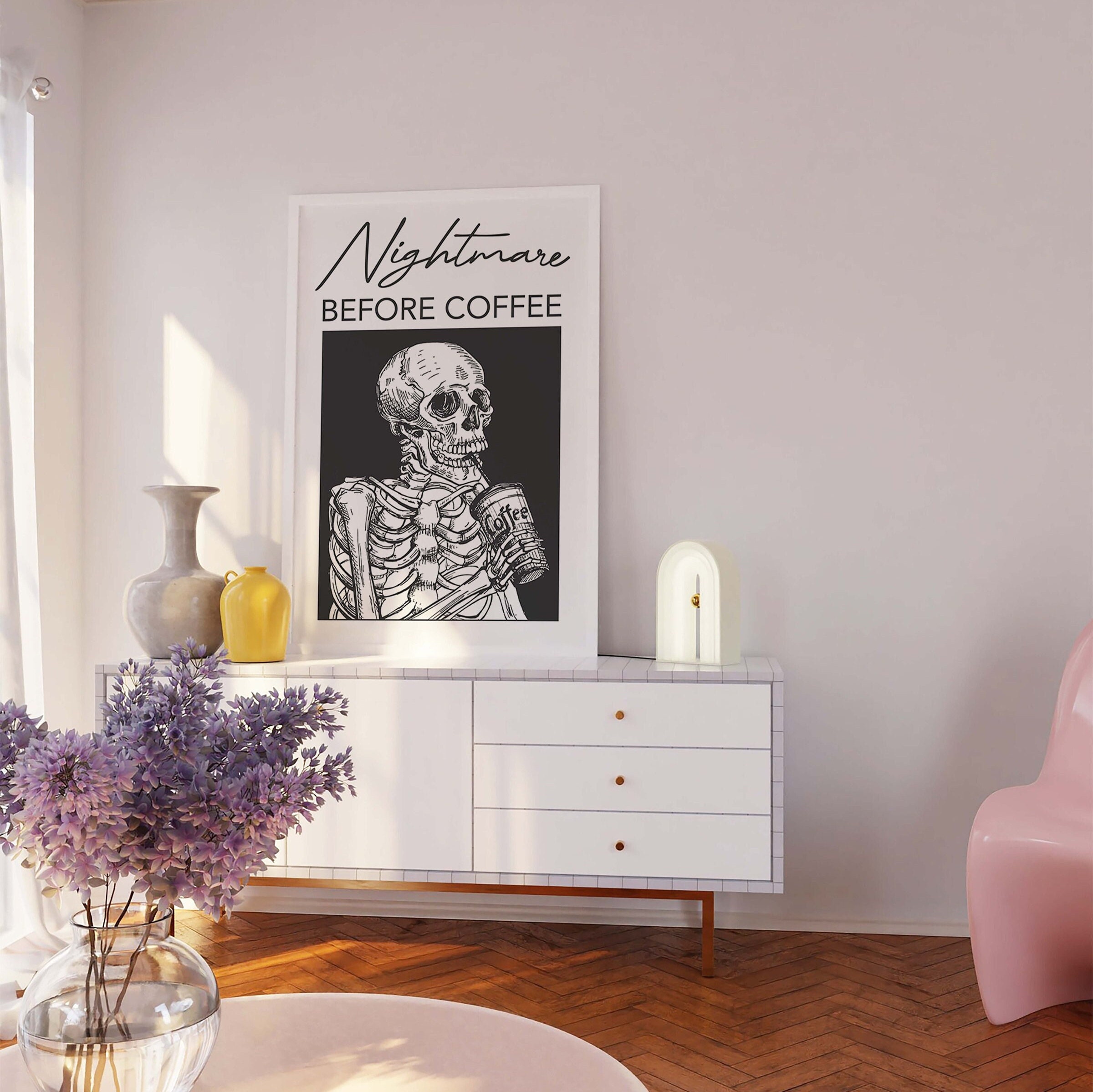 Nightmare Before Coffee Print