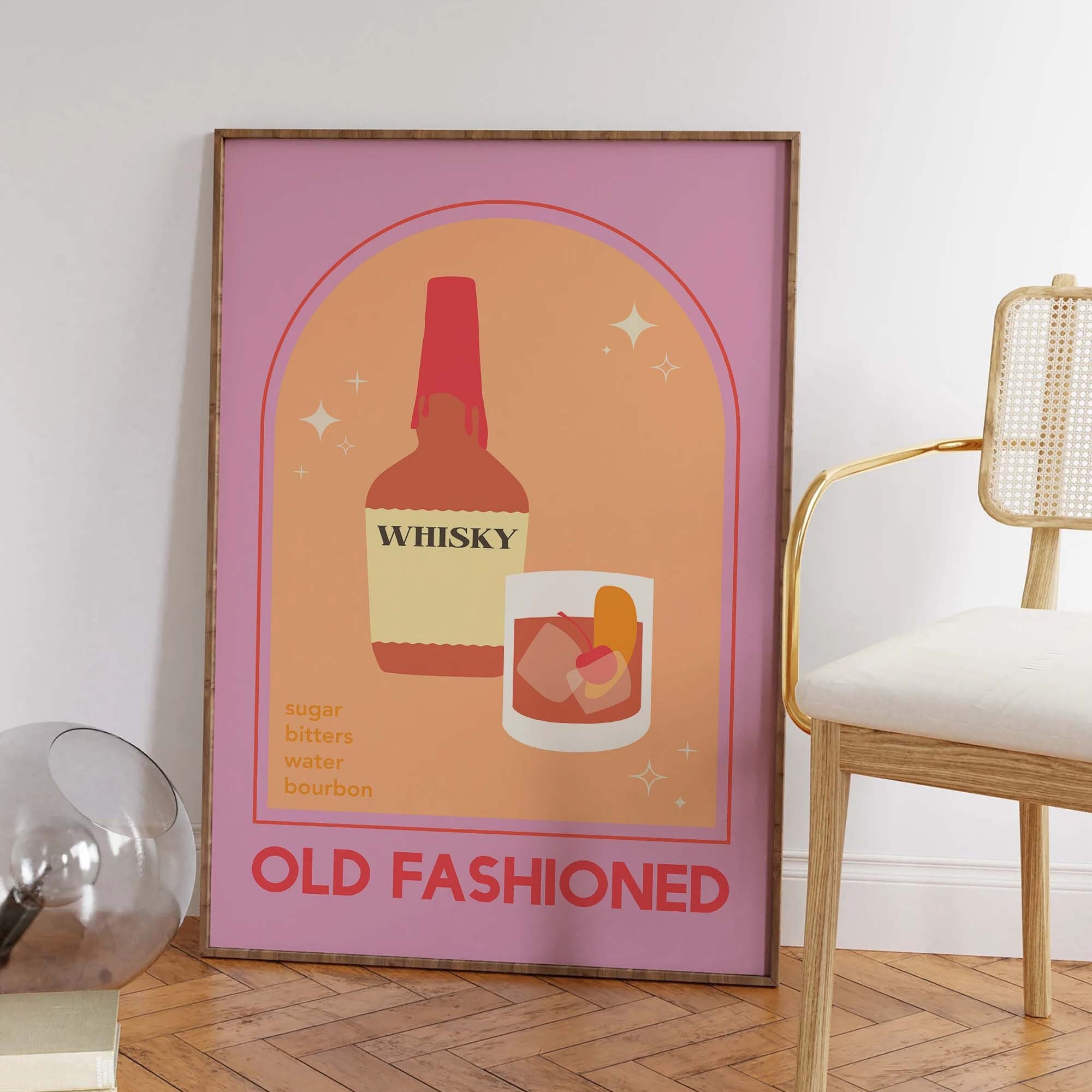 Old Fashioned Cocktail Print - Image 3