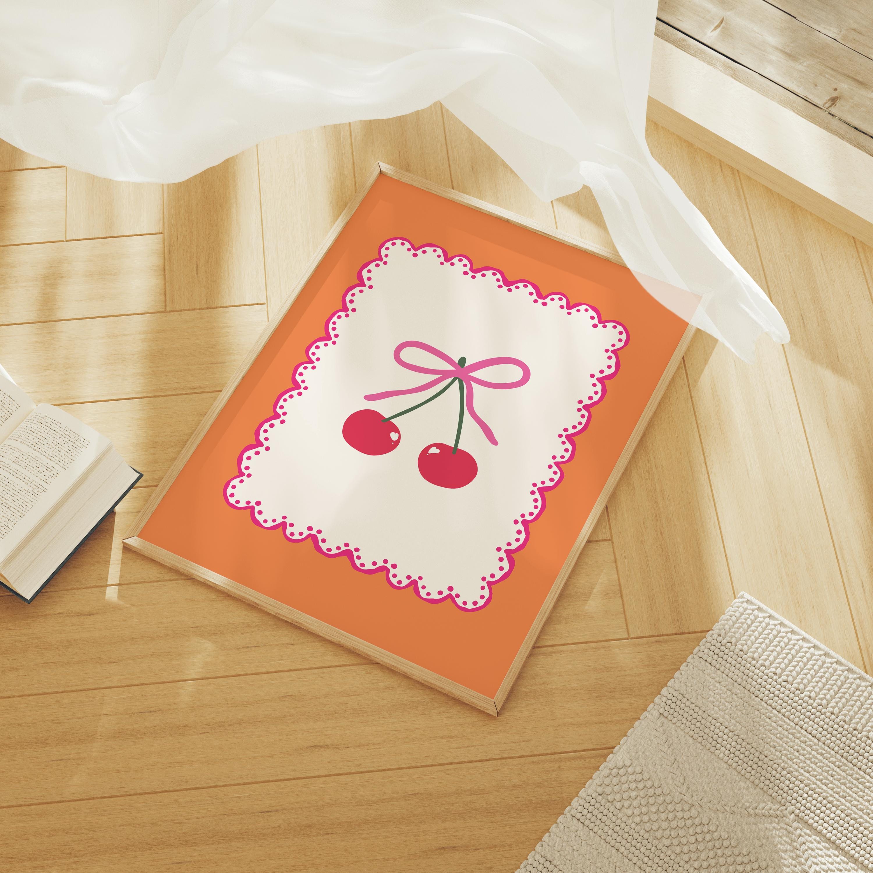Orange Coquette Cherry Print - Image 2