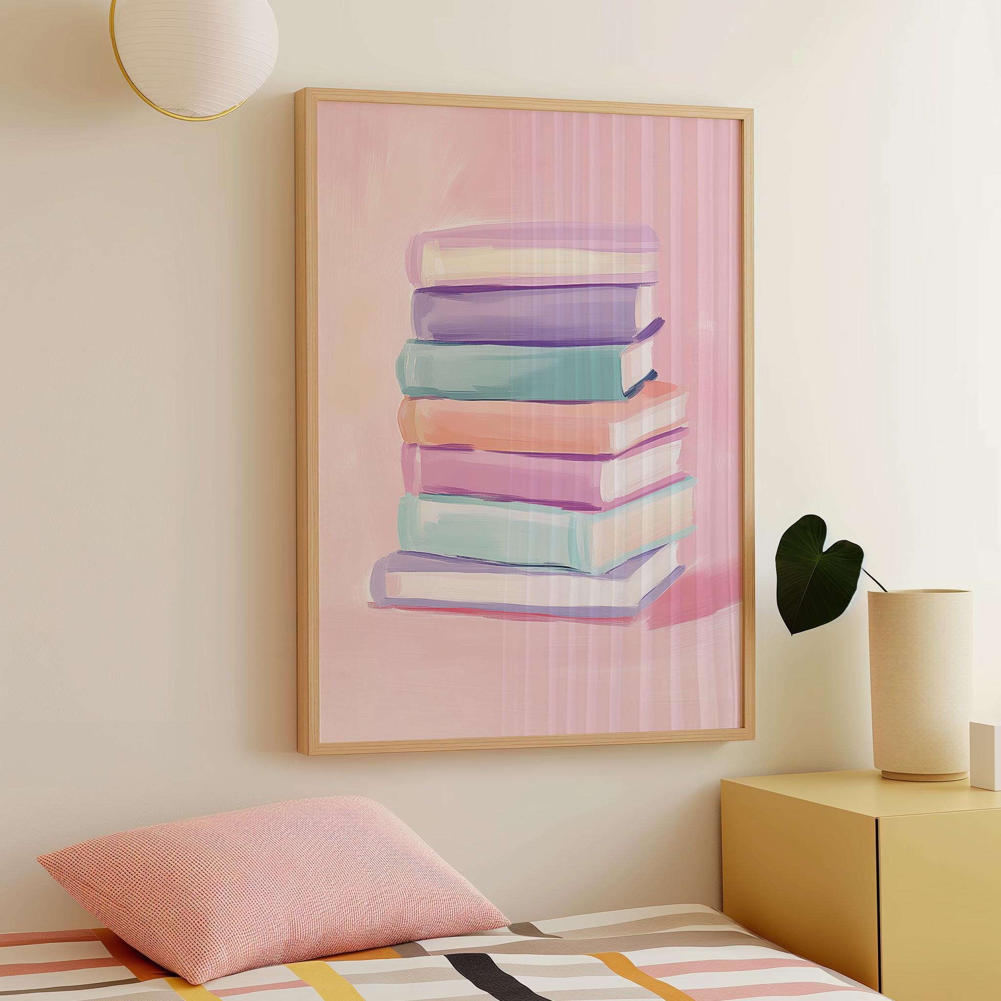 Pastel Bookstack Print - Image 2