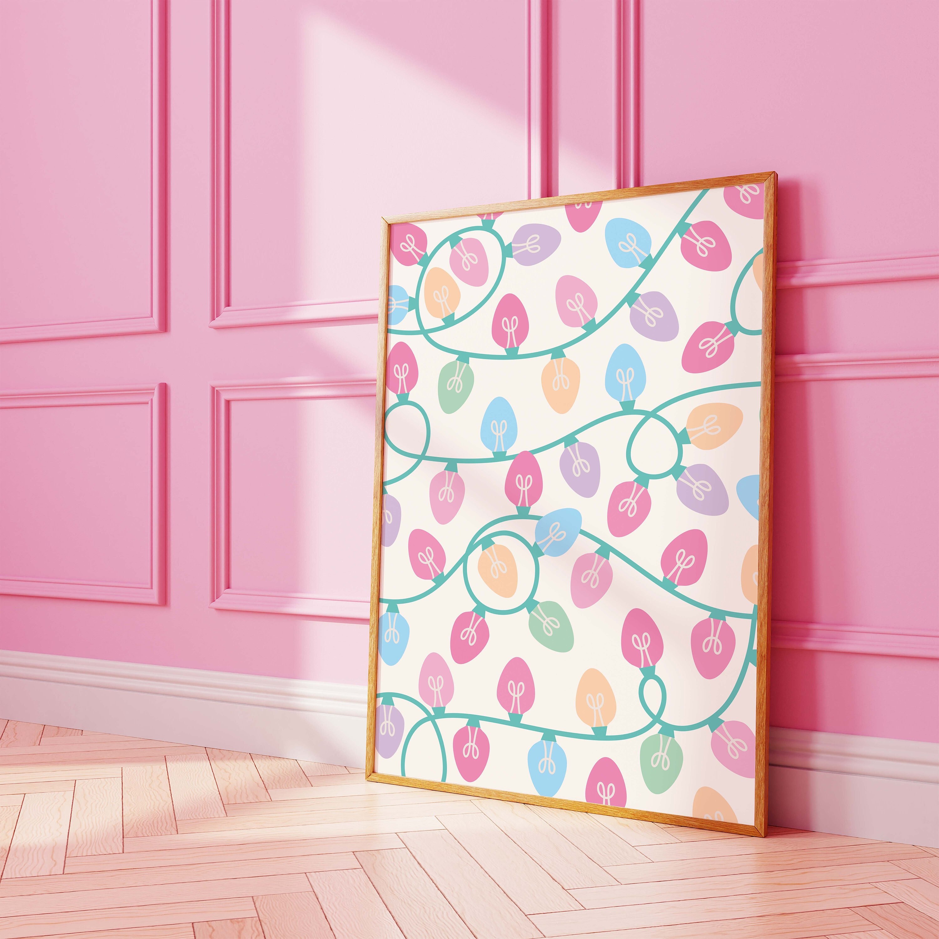 Pastel Christmas Lights Print - Image 2