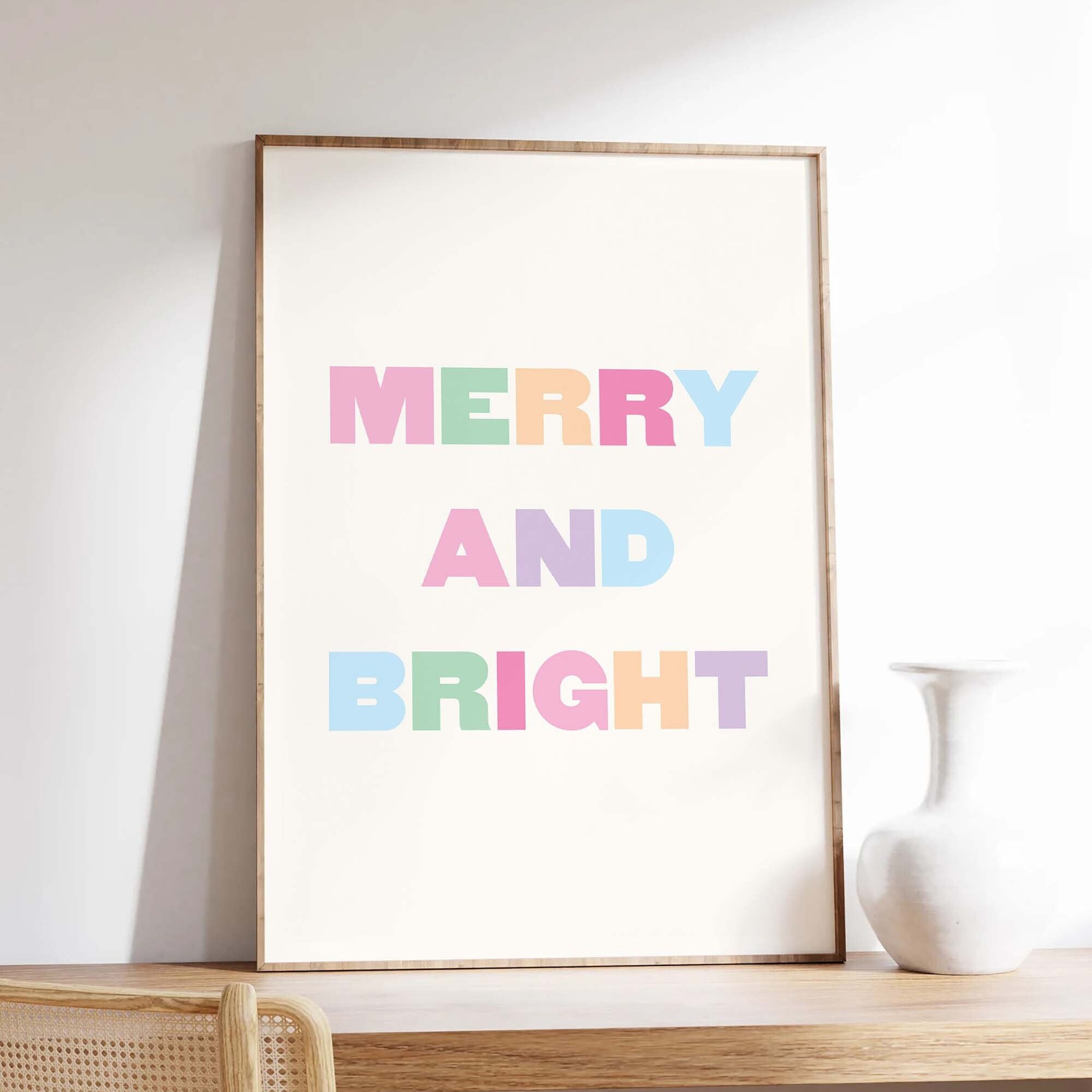 Pastel Merry and Bright Print - Image 3