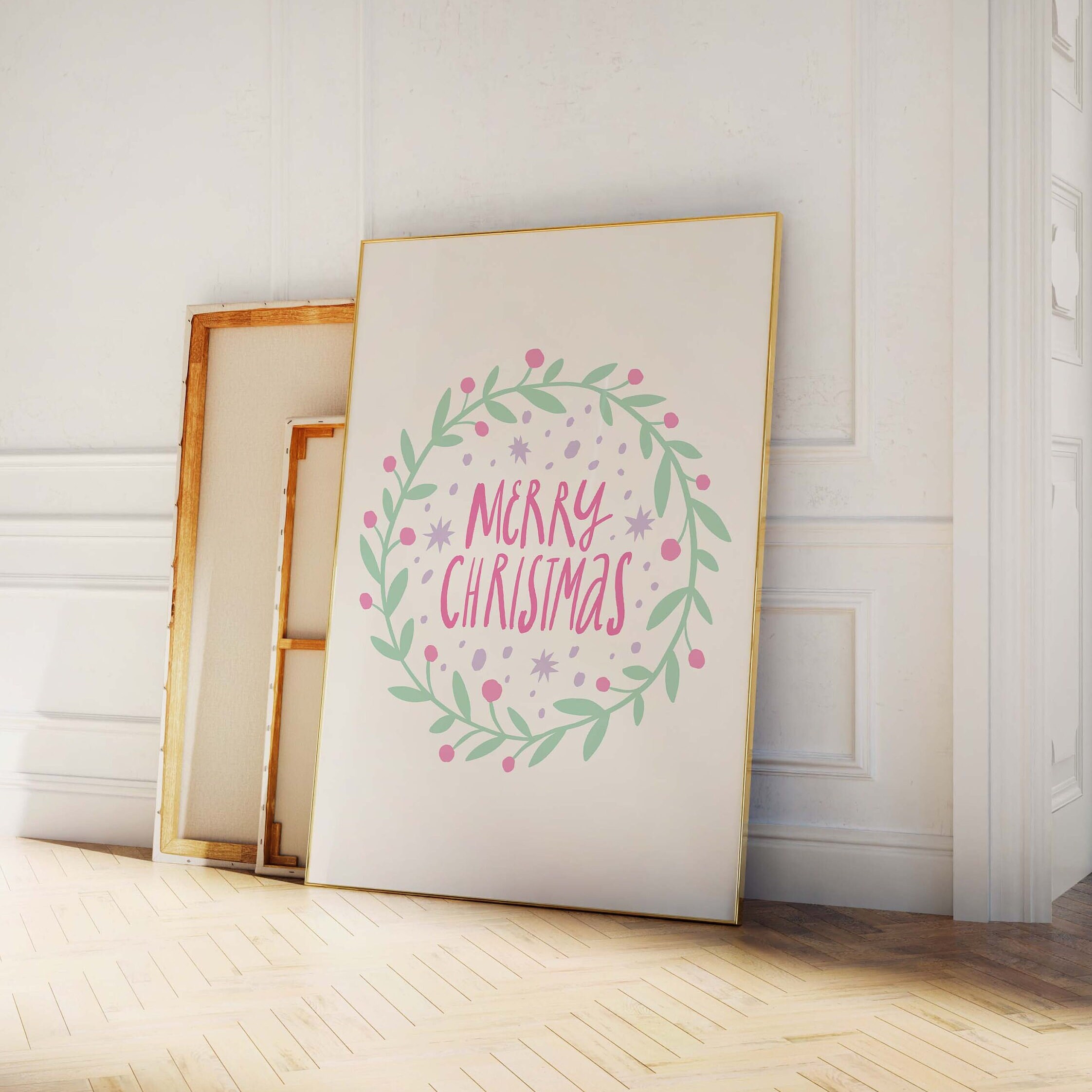 Pastel Merry Christmas Print - Image 4