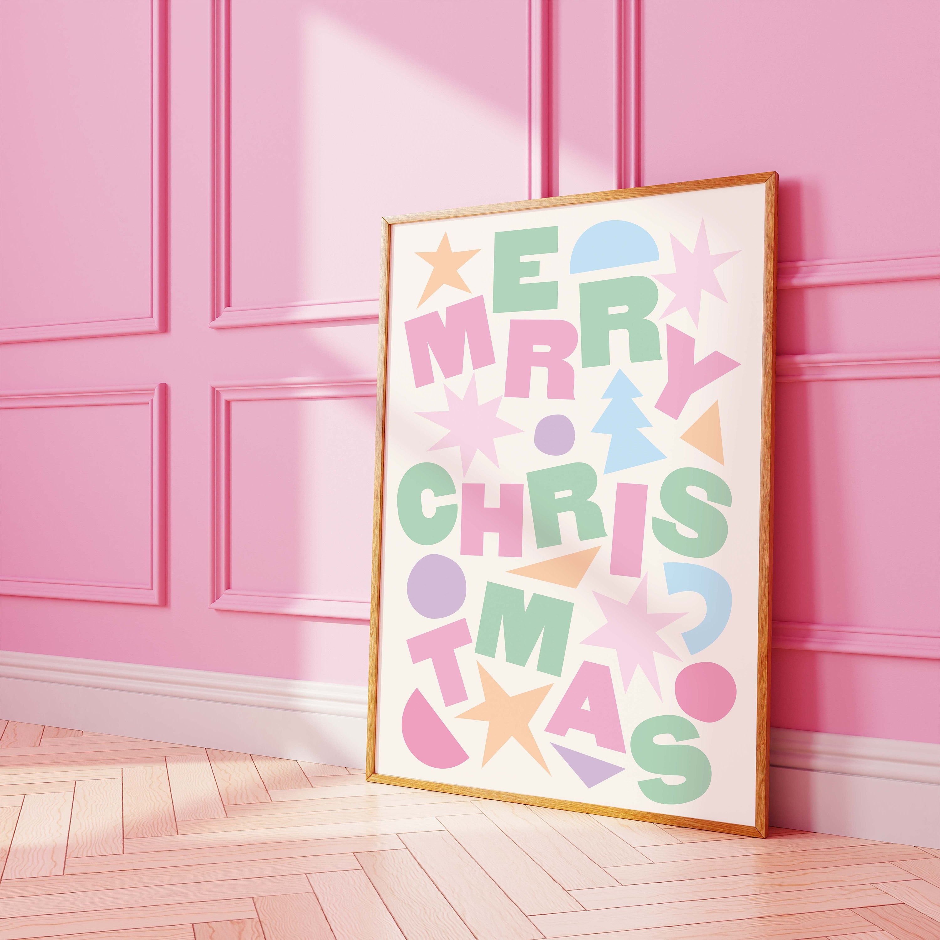 Pastel Merry Christmas Print - Image 2