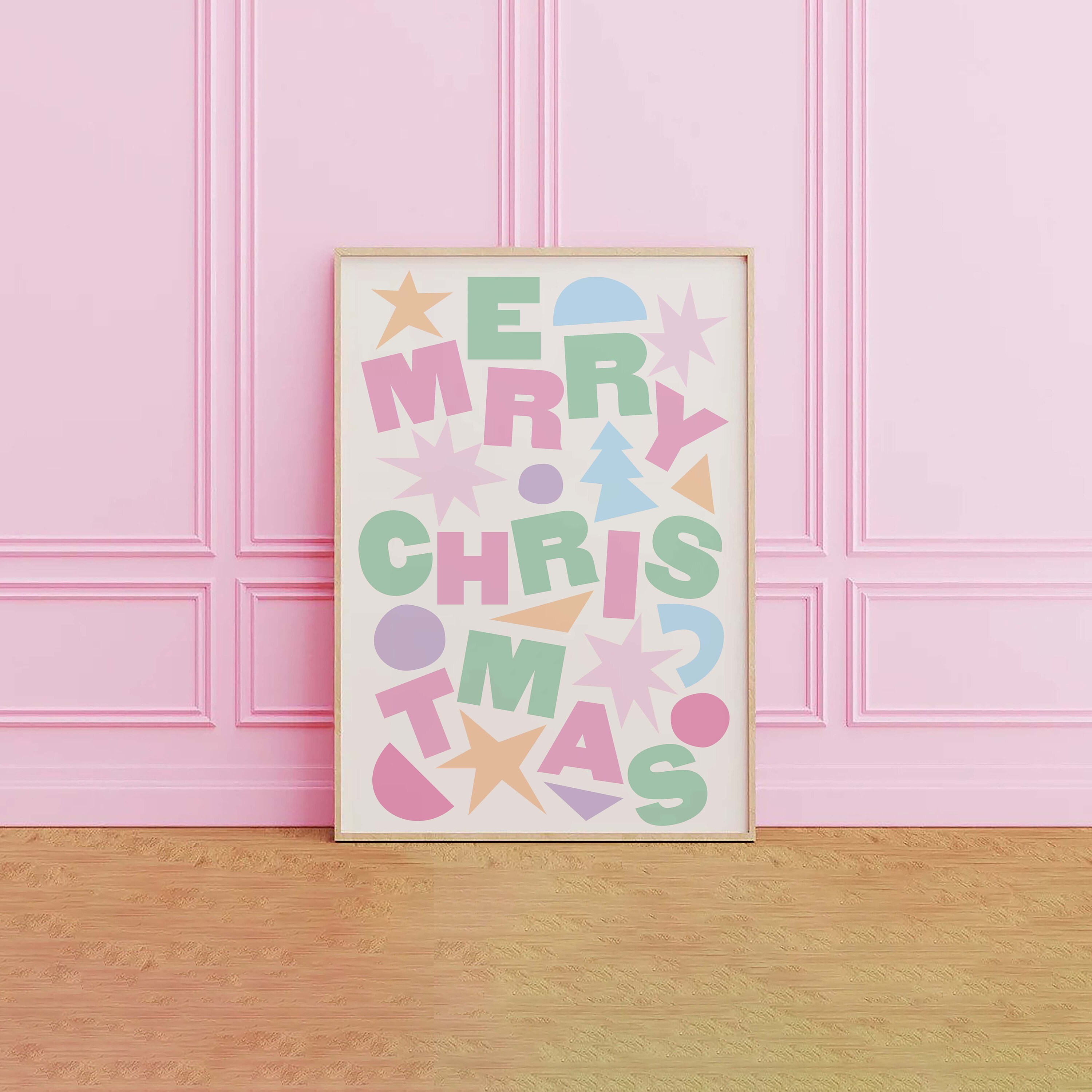 Pastel Merry Christmas Print - Image 5
