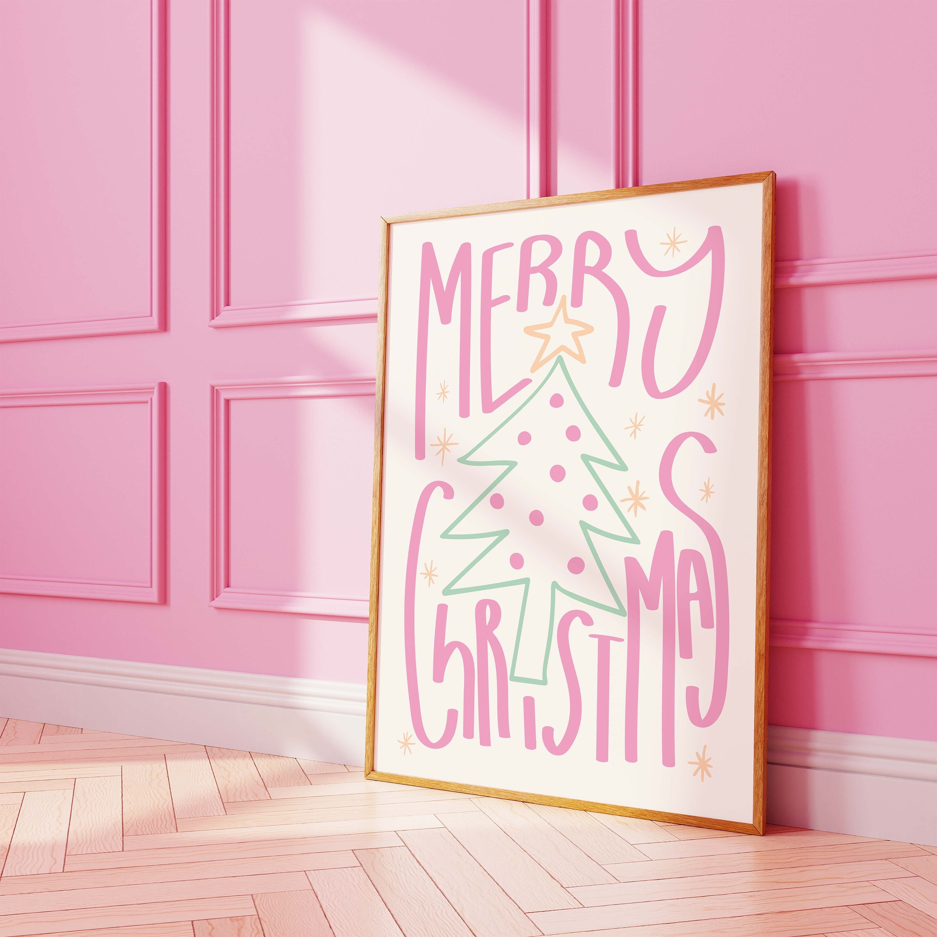 Pastel Merry Christmas Print - Image 2