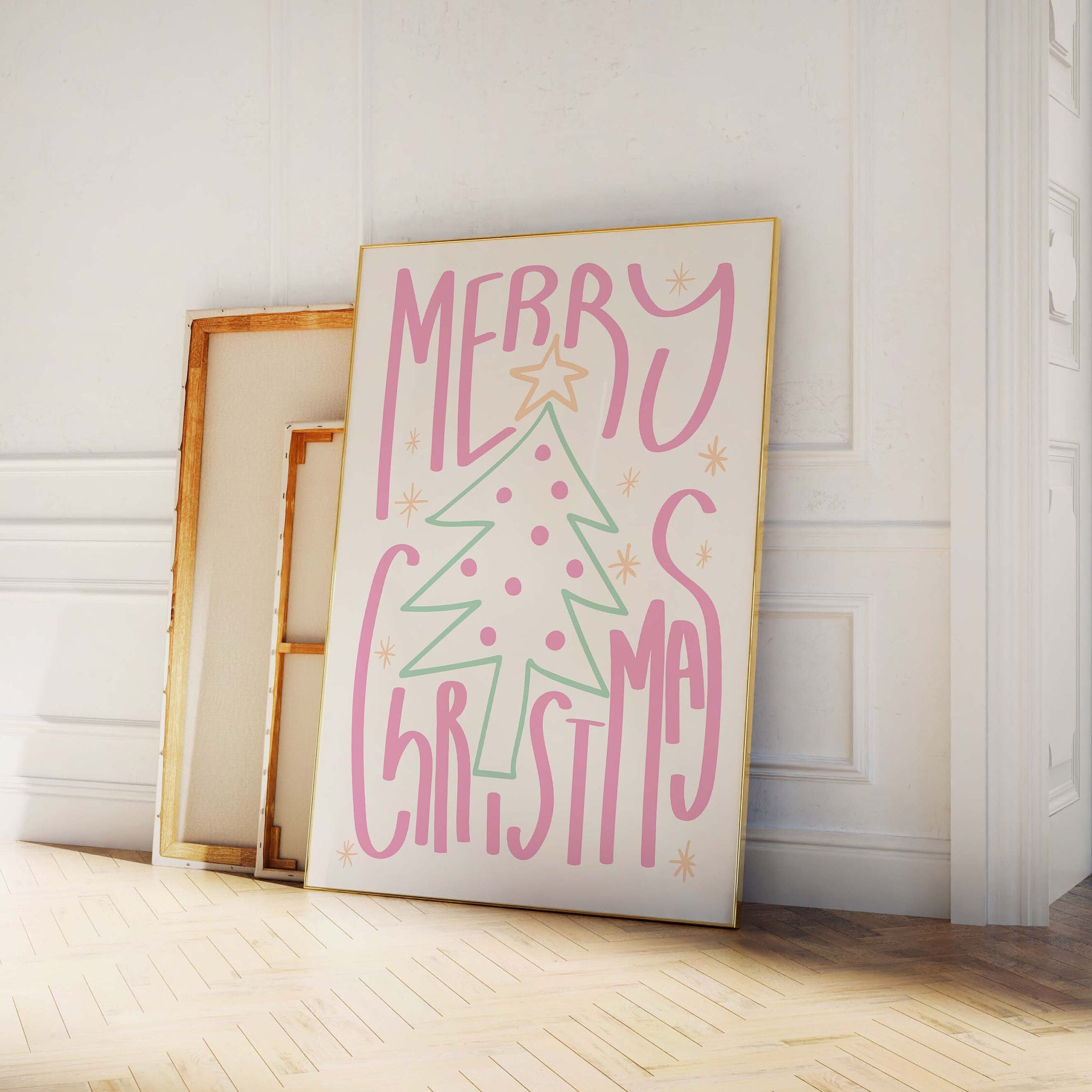 Pastel Merry Christmas Print - Image 3