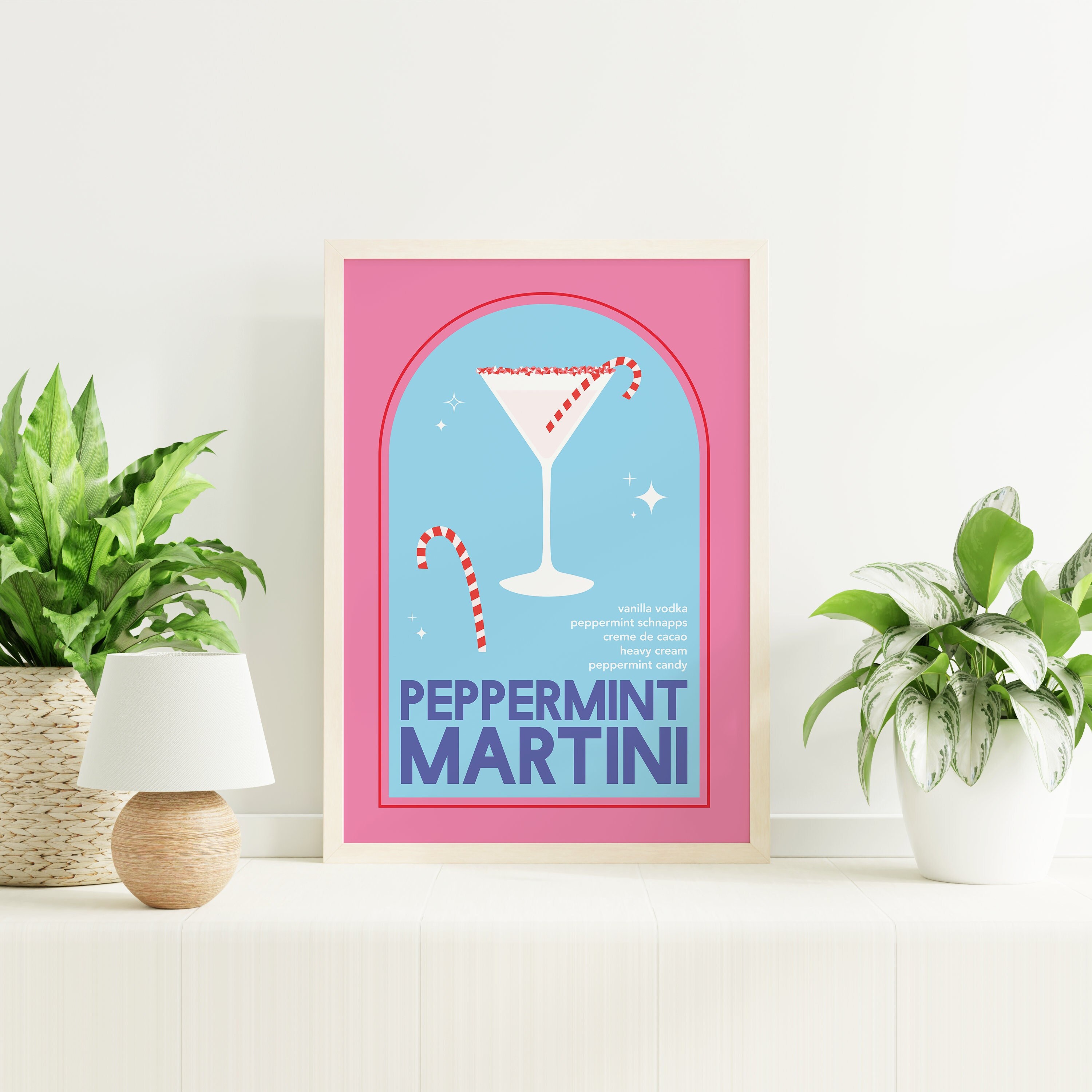Peppermint Martini Cocktail Print - Image 2