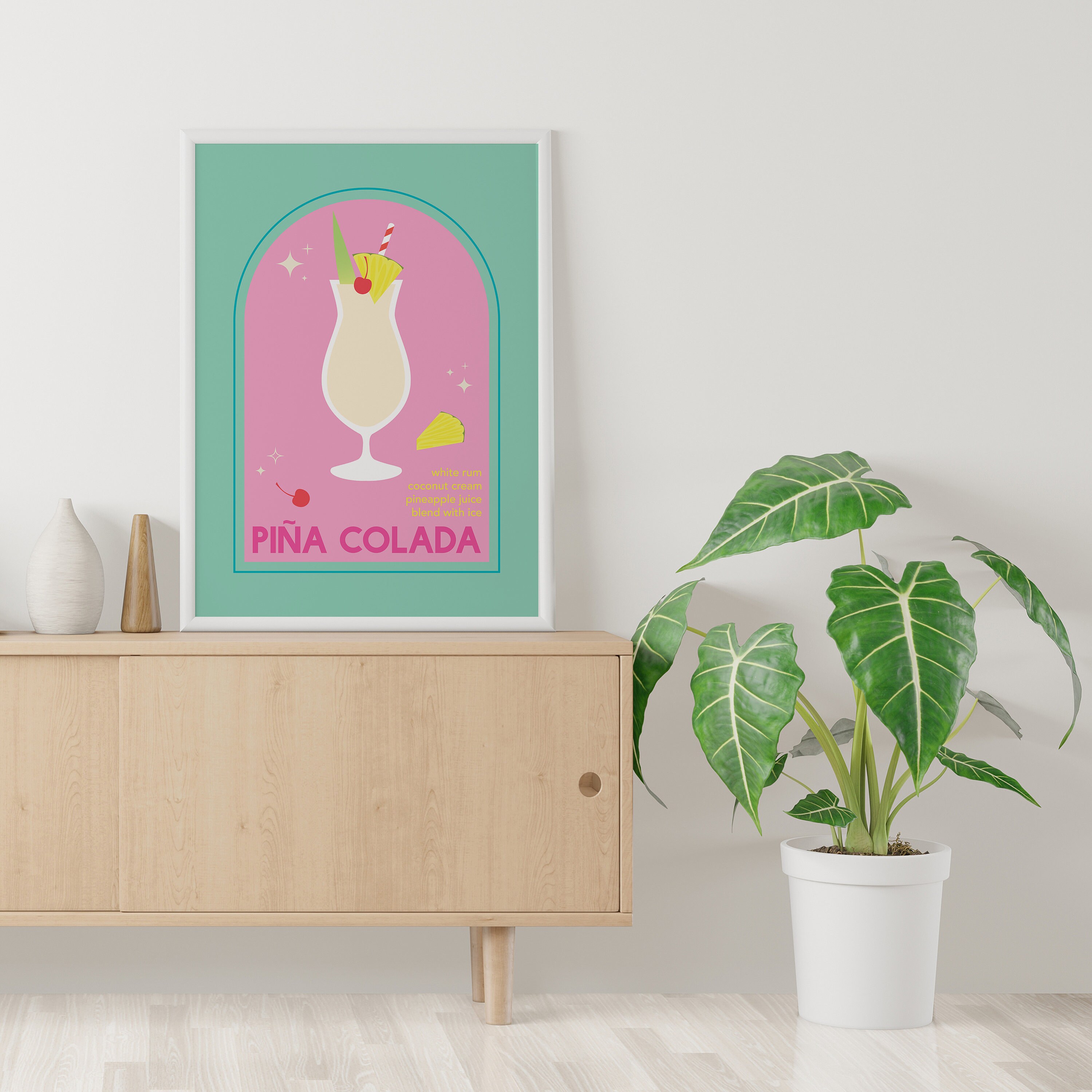 Piña Colada Cocktail Print - Image 4