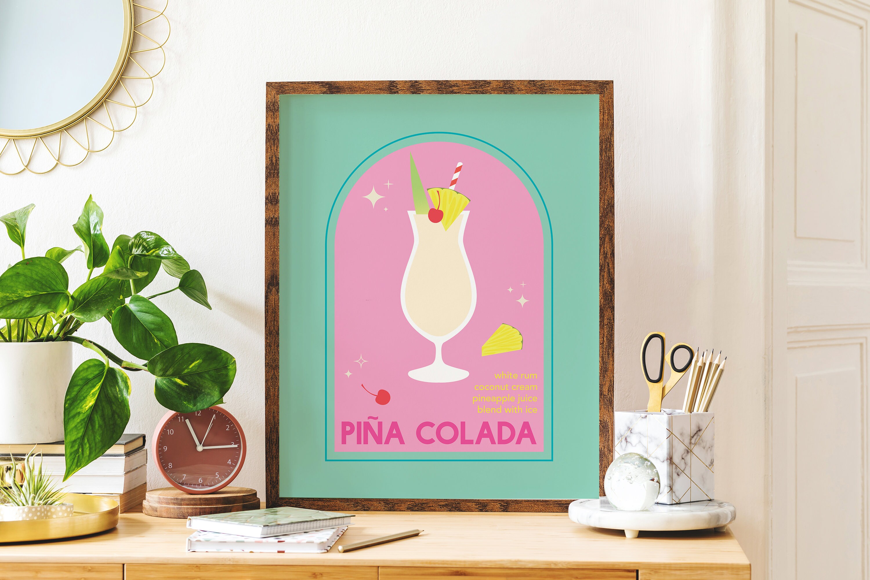 Piña Colada Cocktail Print - Image 5