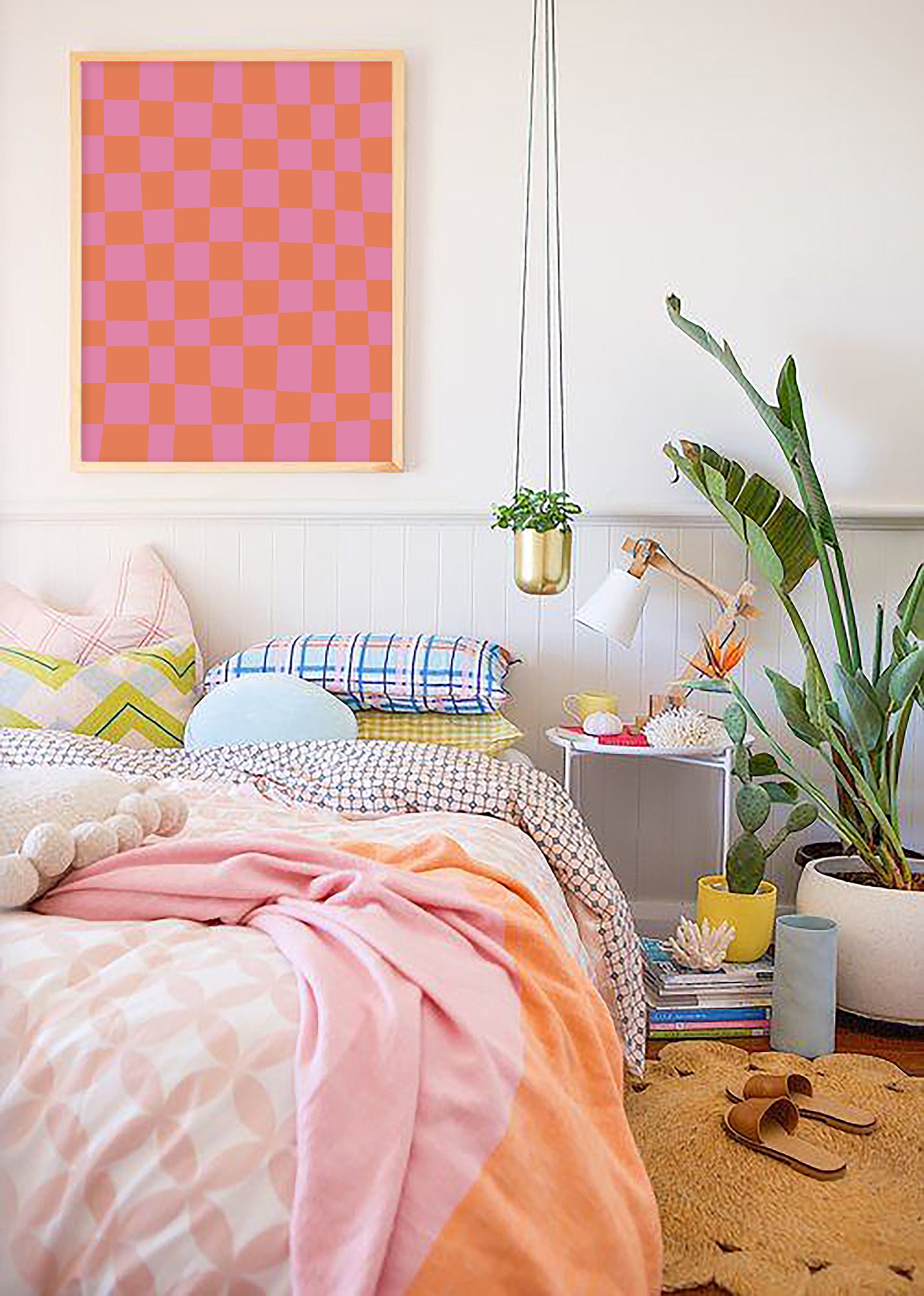 Pink and Orange Abstract Print - Image 5