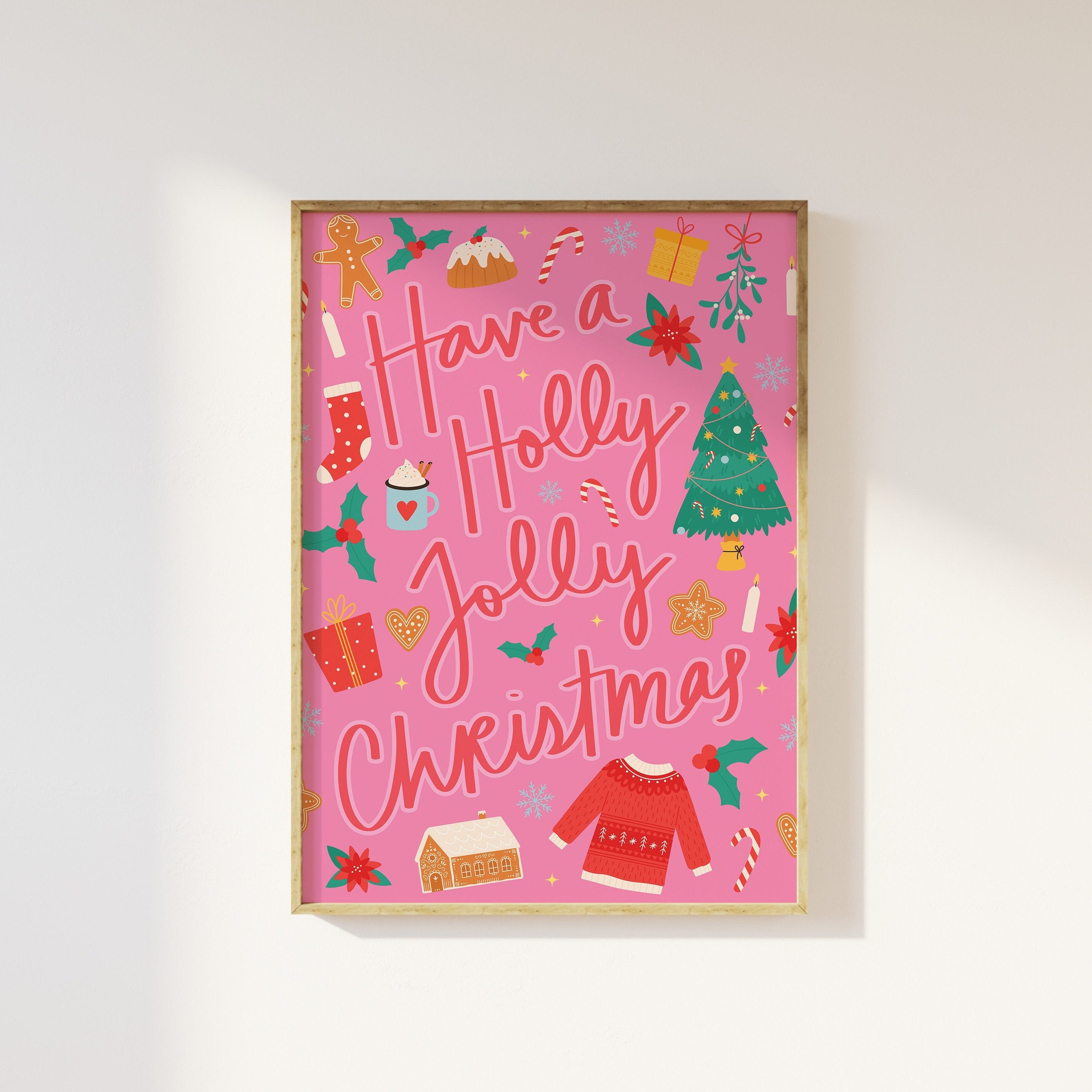 Pink Christmas Print - Image 4