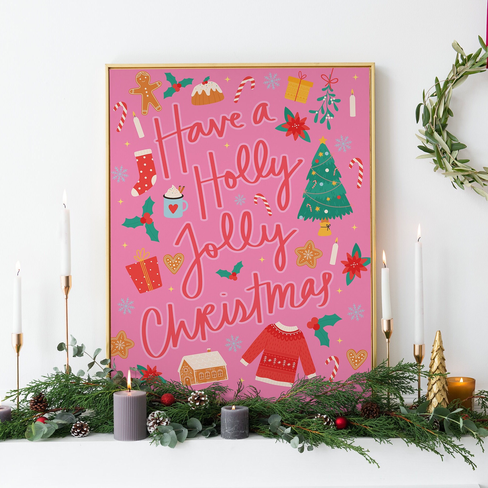 Pink Christmas Print - Image 2