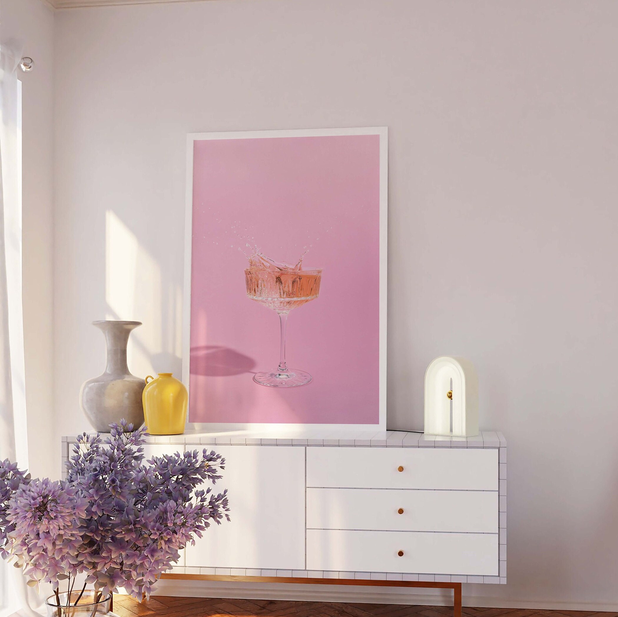 Pink Cocktail Print - Image 3