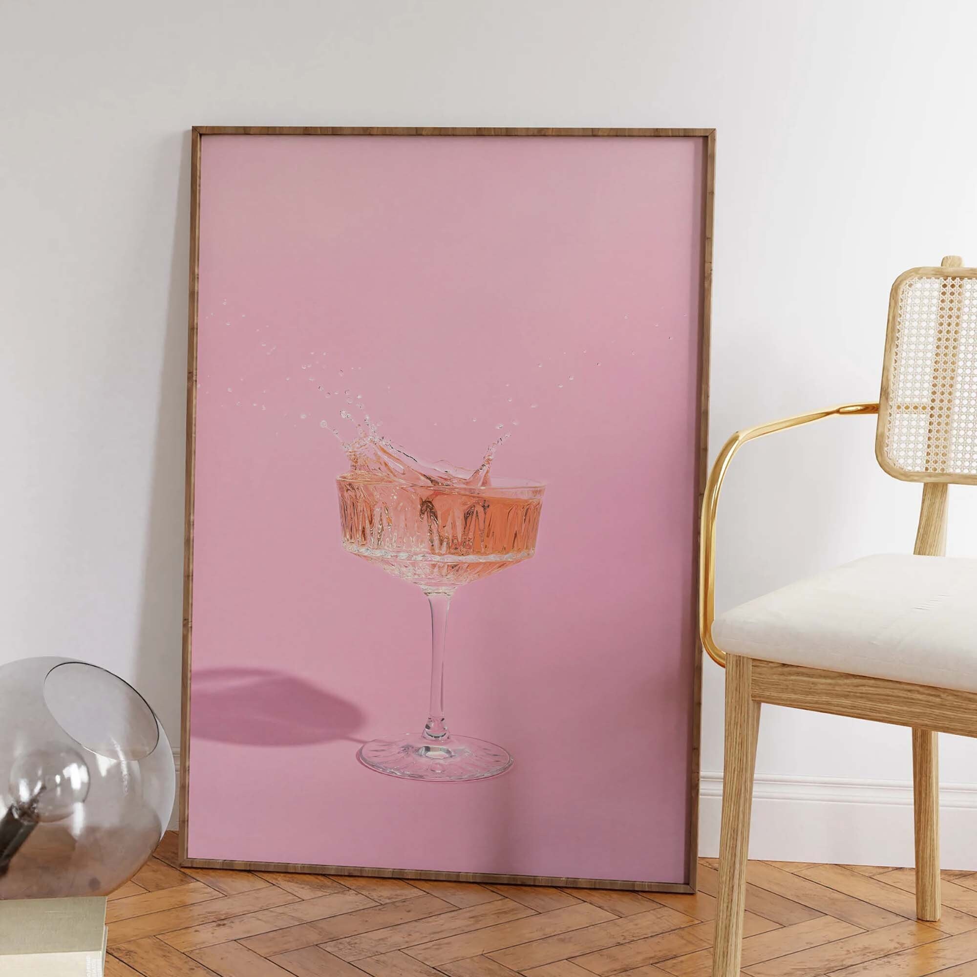 Pink Cocktail Print - Image 4
