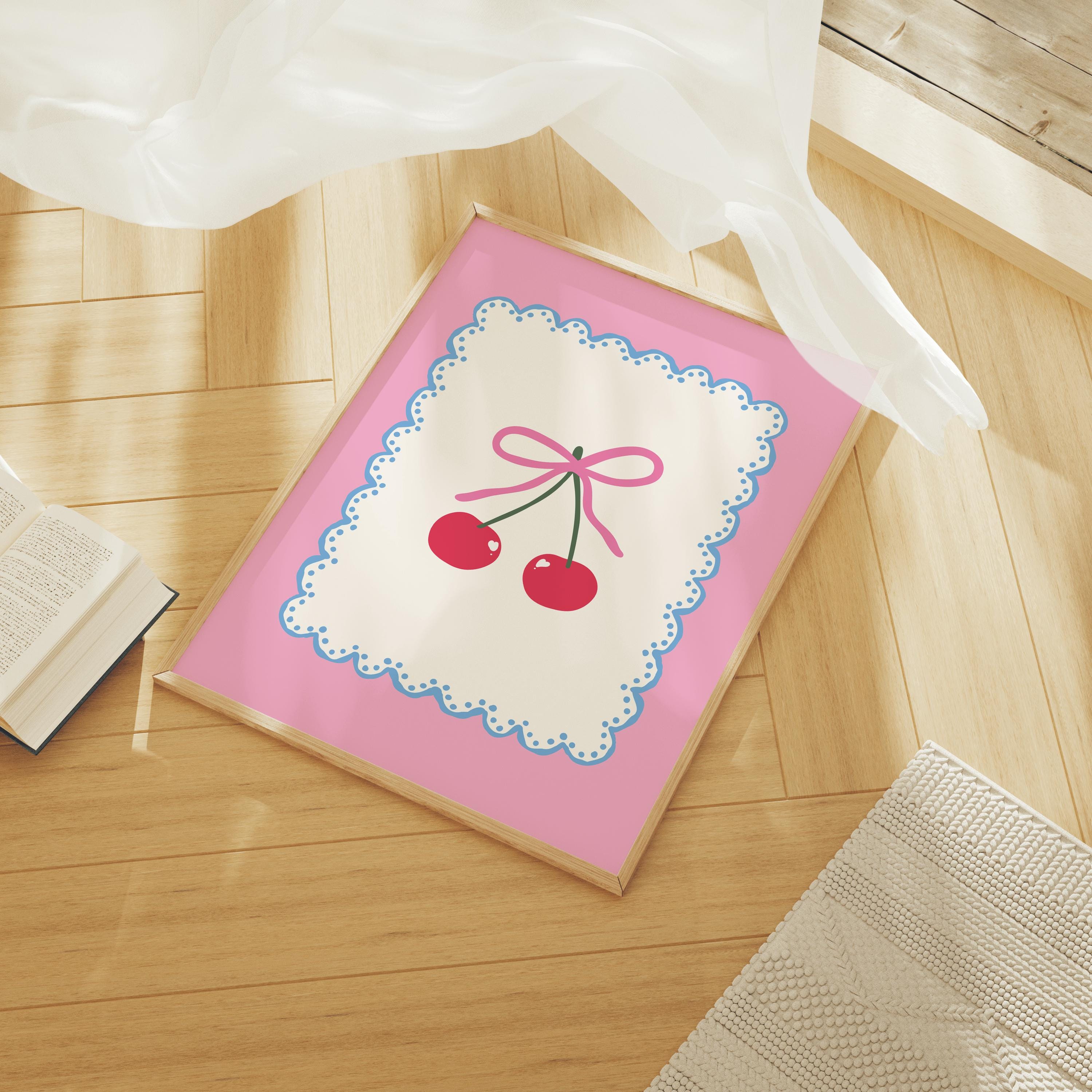 Pink Coquette Cherry Print - Image 5