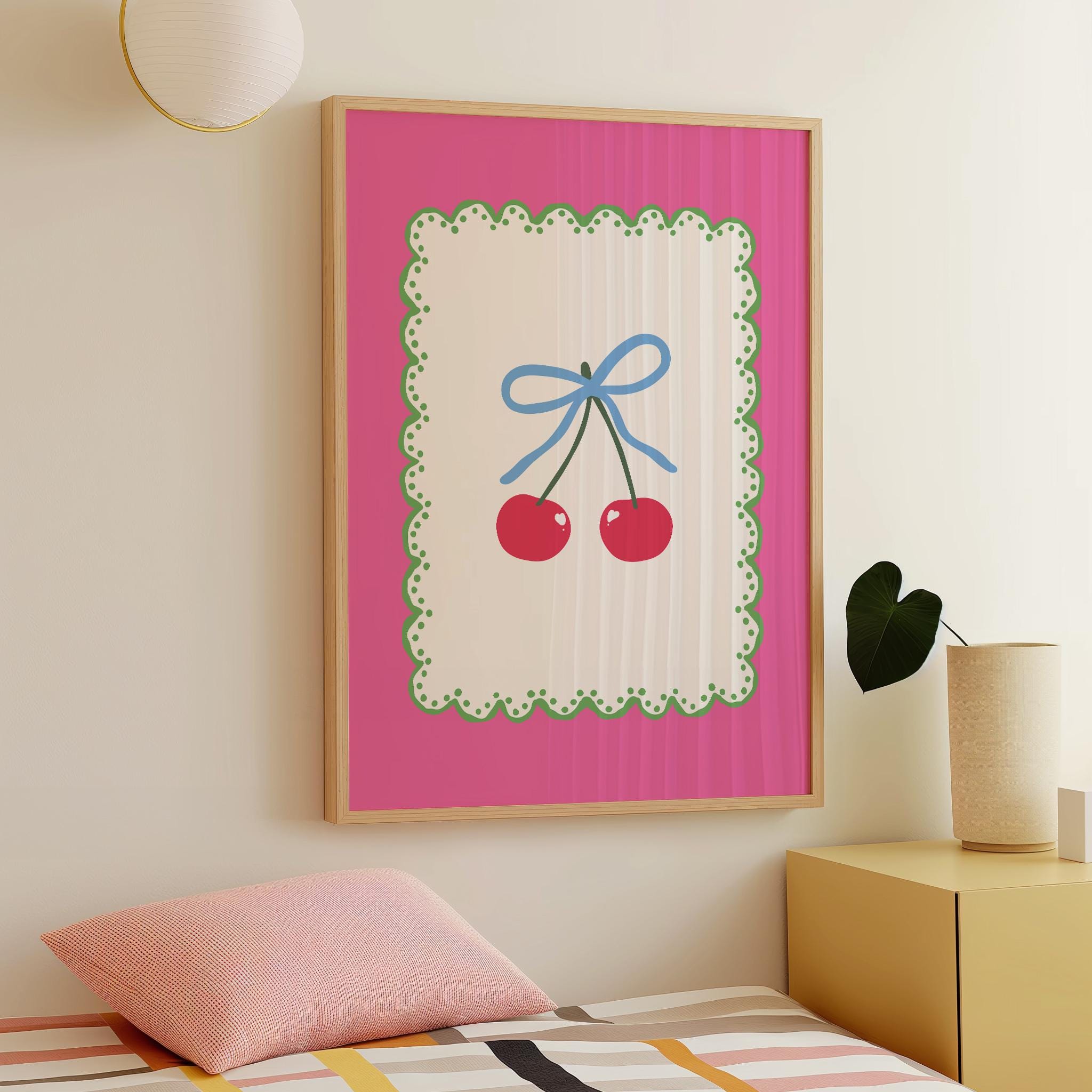 Pink Coquette Cherry Print - Image 2