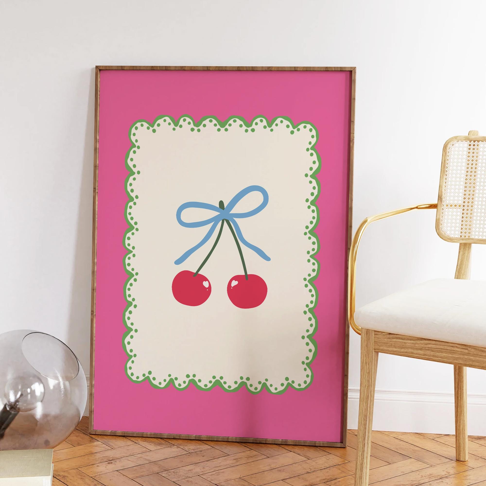 Pink Coquette Cherry Print - Image 4