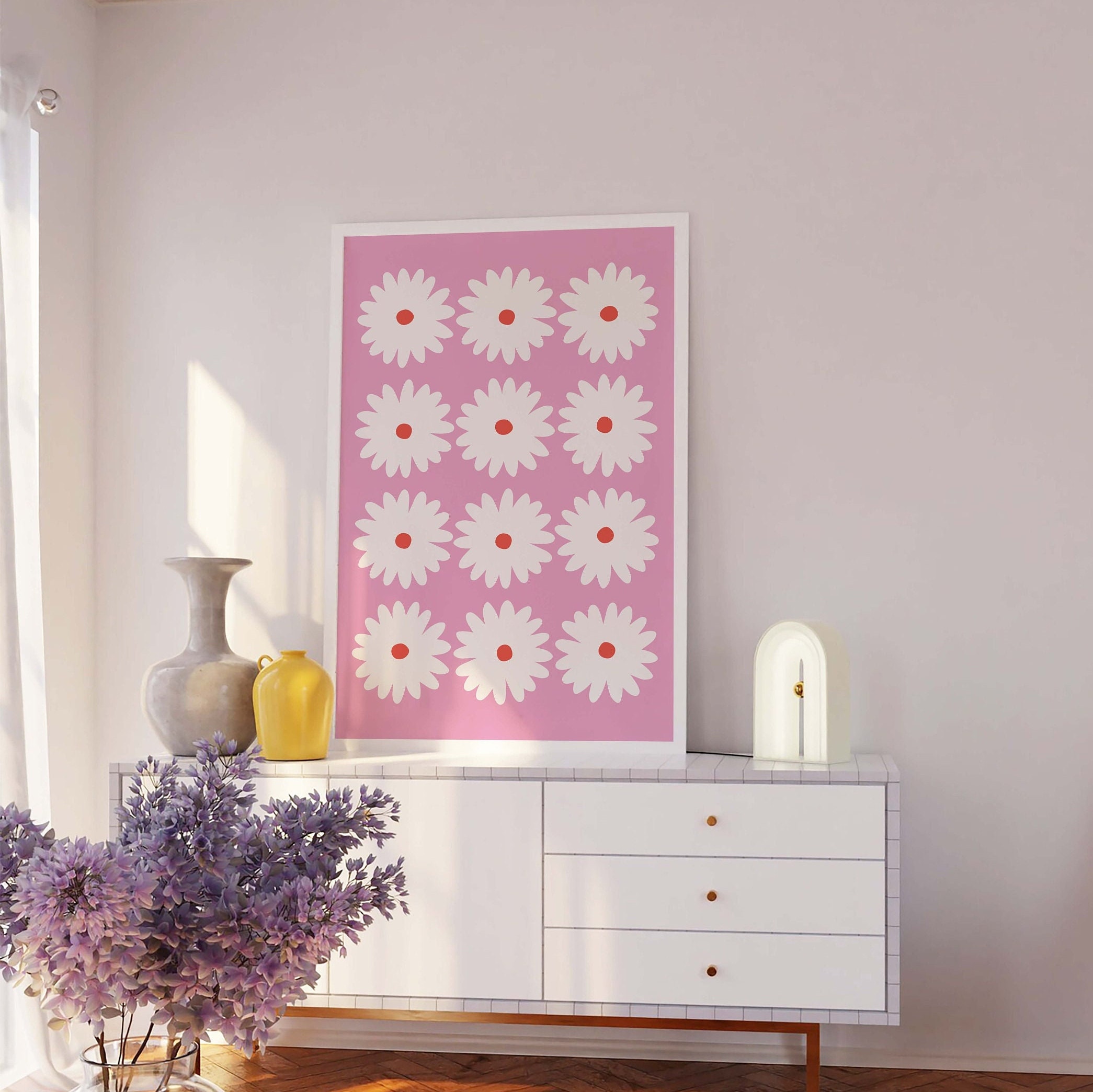 Pink Daisy Print