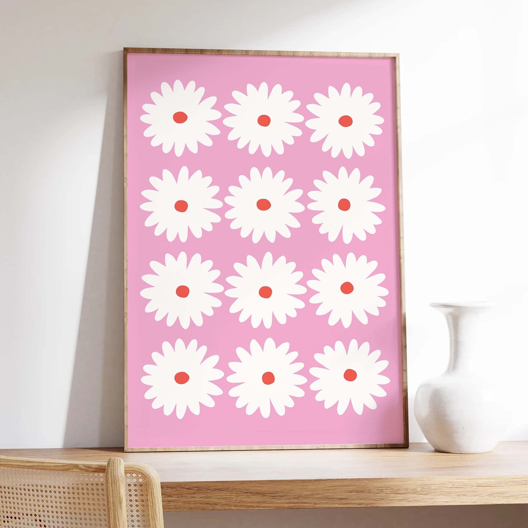 Pink Daisy Print - Image 2