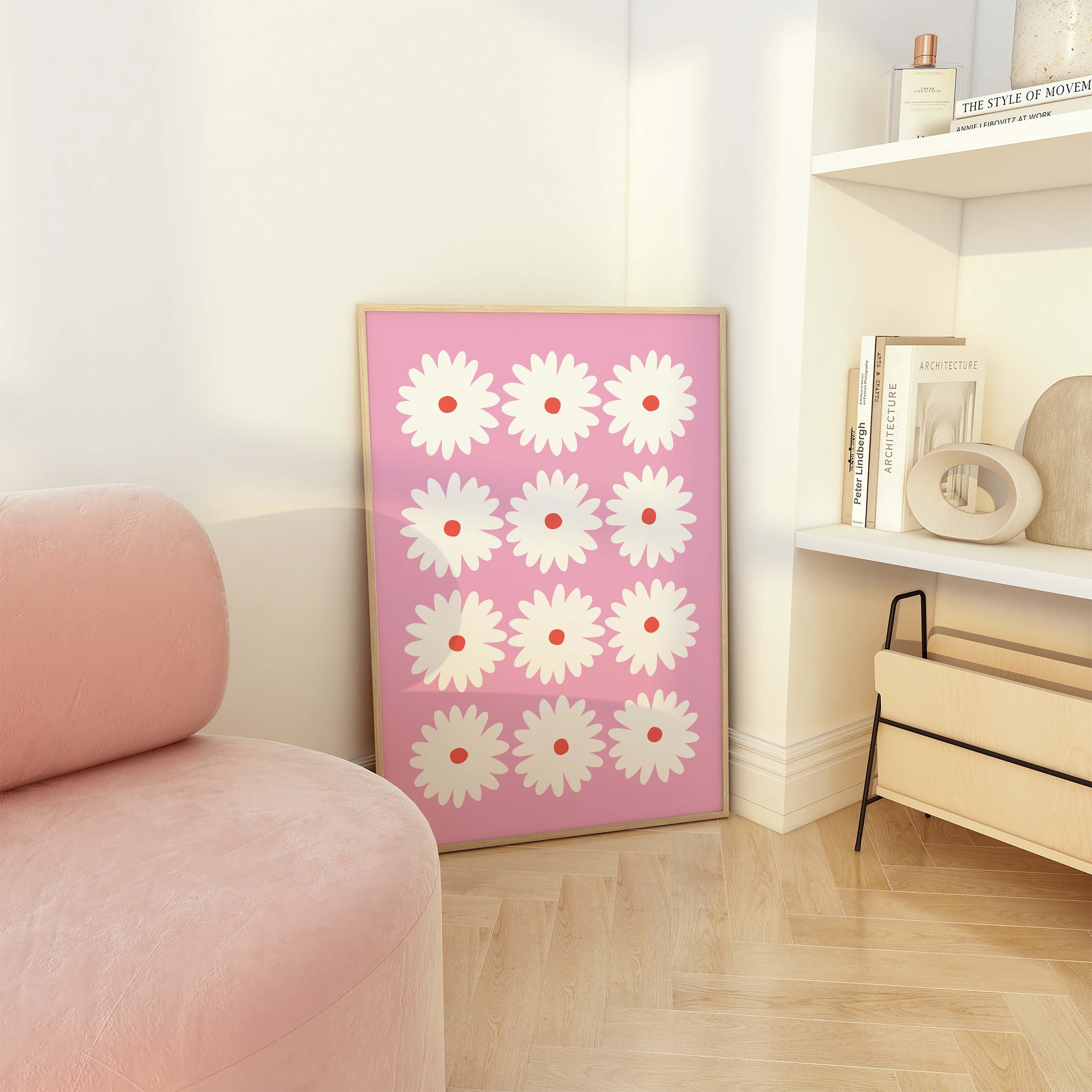 Pink Daisy Print - Image 4