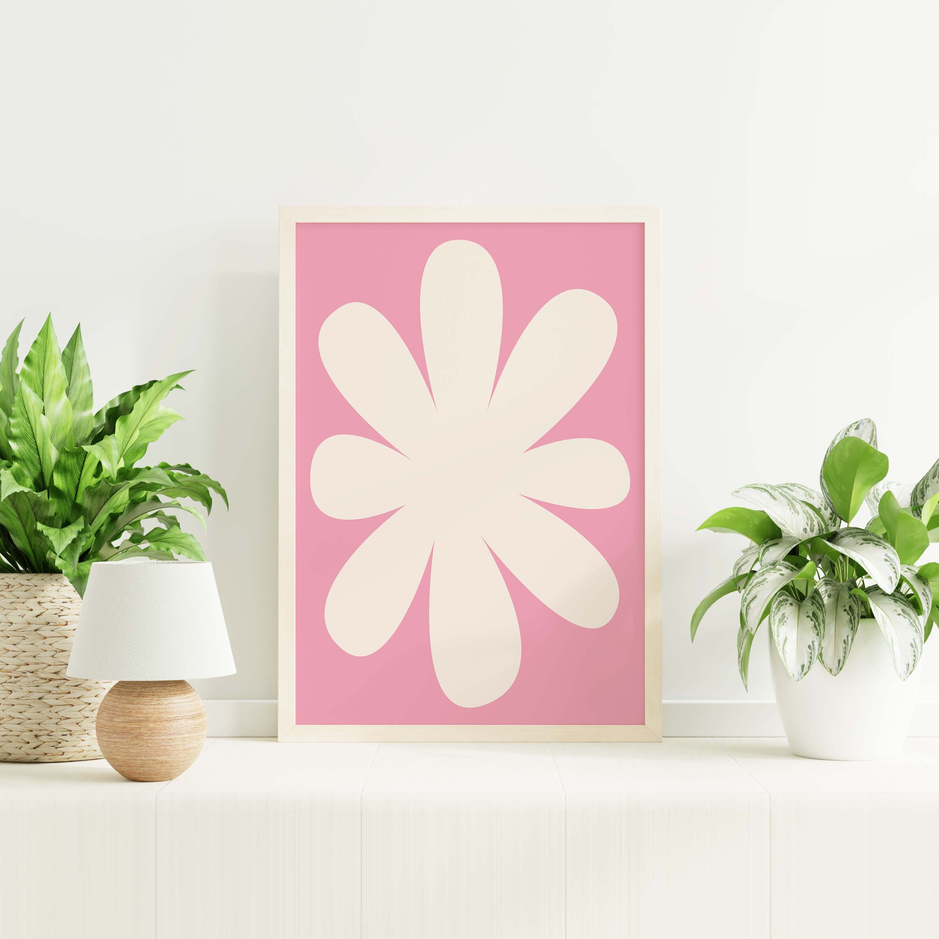 Pink Floral Abstract Print - Image 3