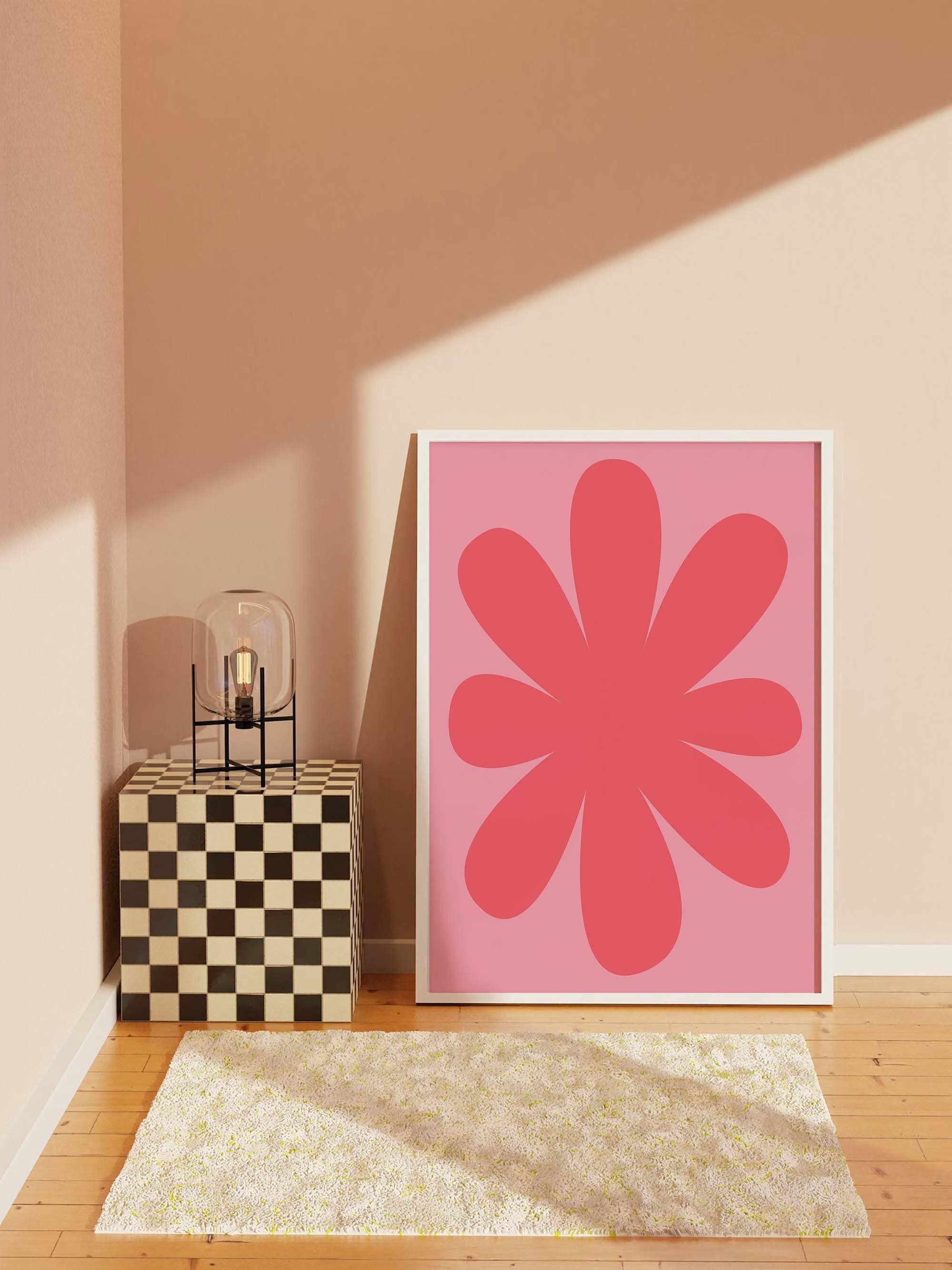 Pink Floral Abstract Print - Image 3