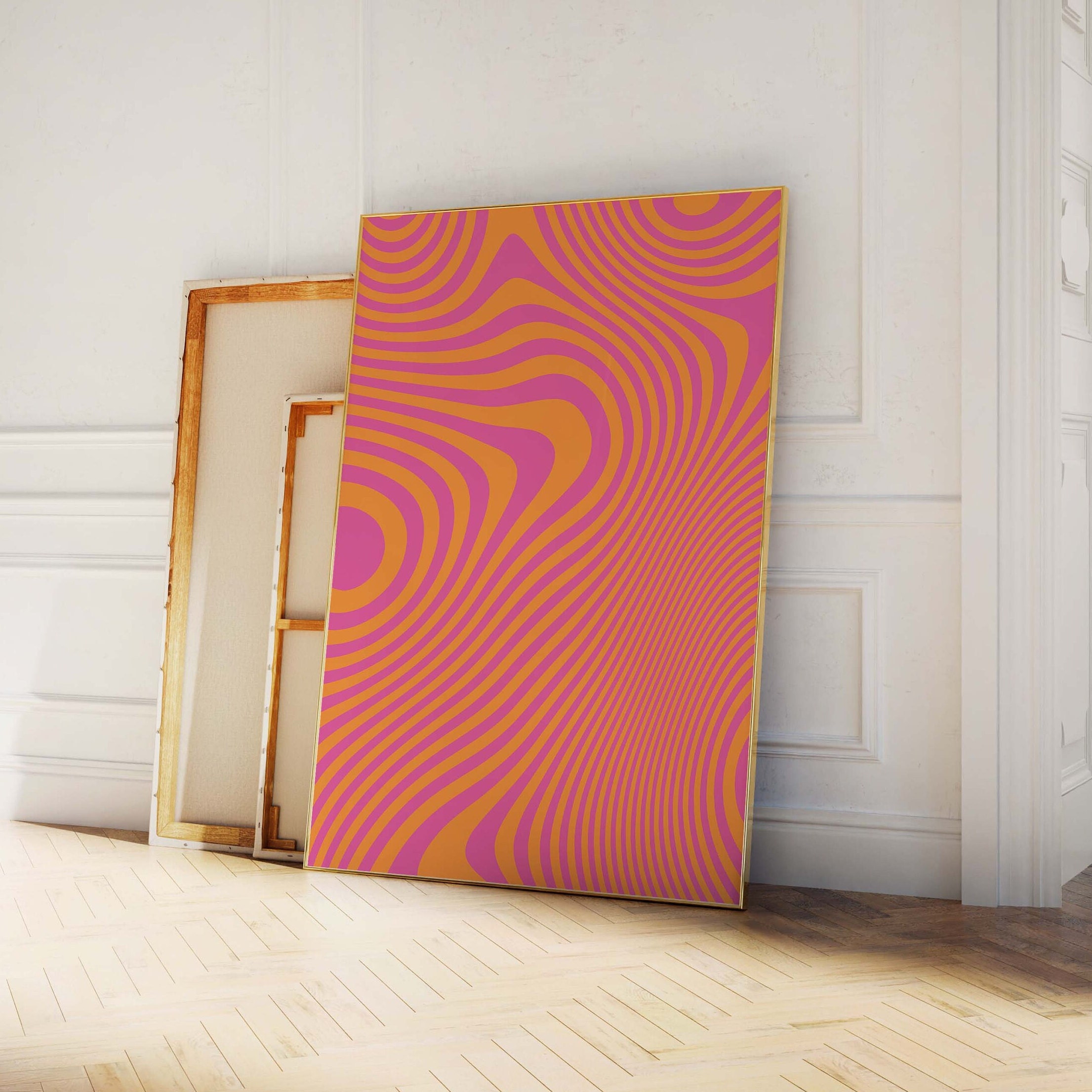 Pink Orange Abstract Print - Image 2