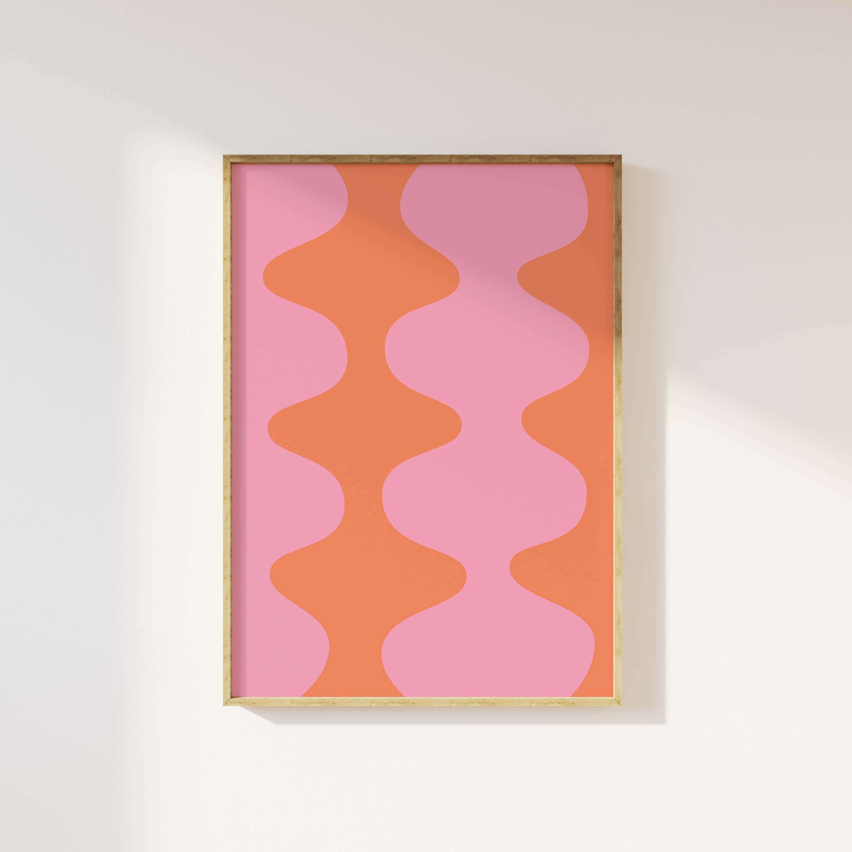 Pink Orange Abstract Print - Image 3