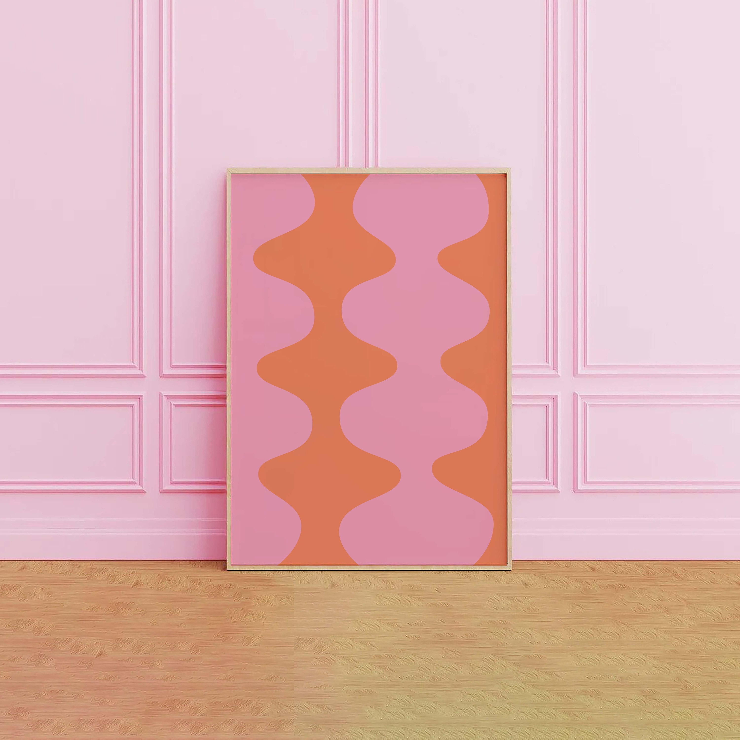 Pink Orange Abstract Print - Image 5