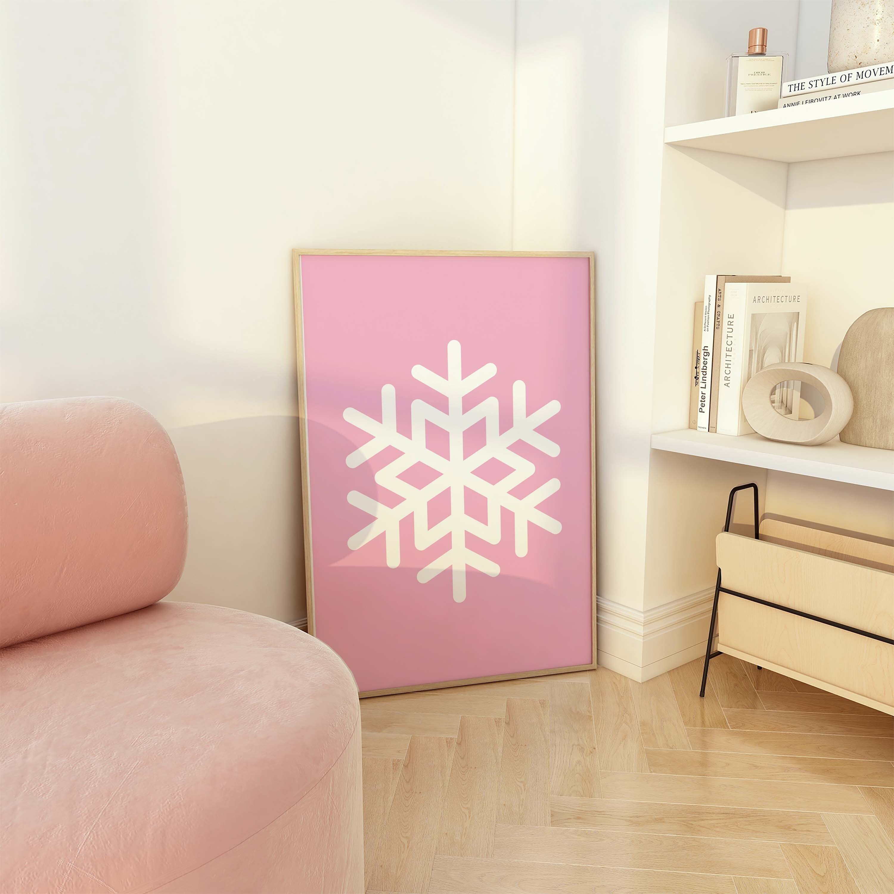 Pink Snowflake Print - Image 2