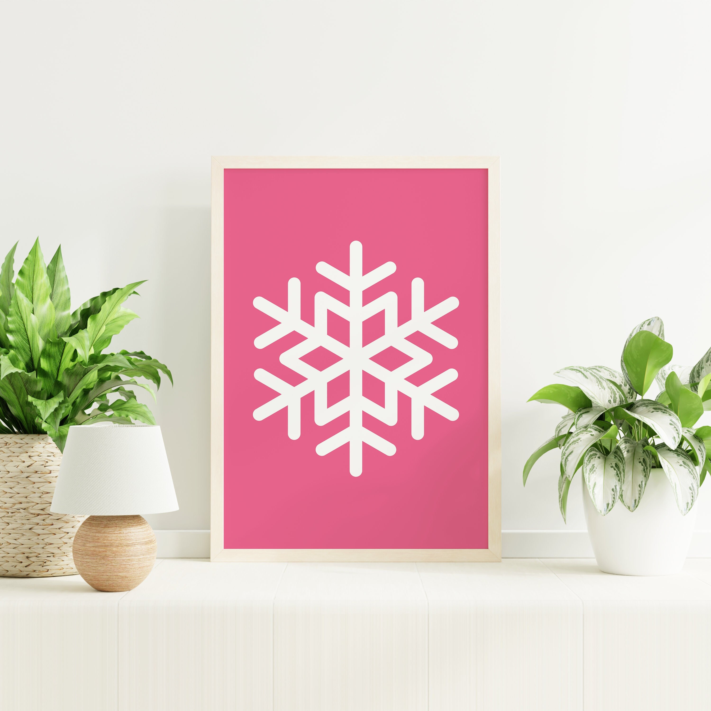 Pink Snowflake Print - Image 2