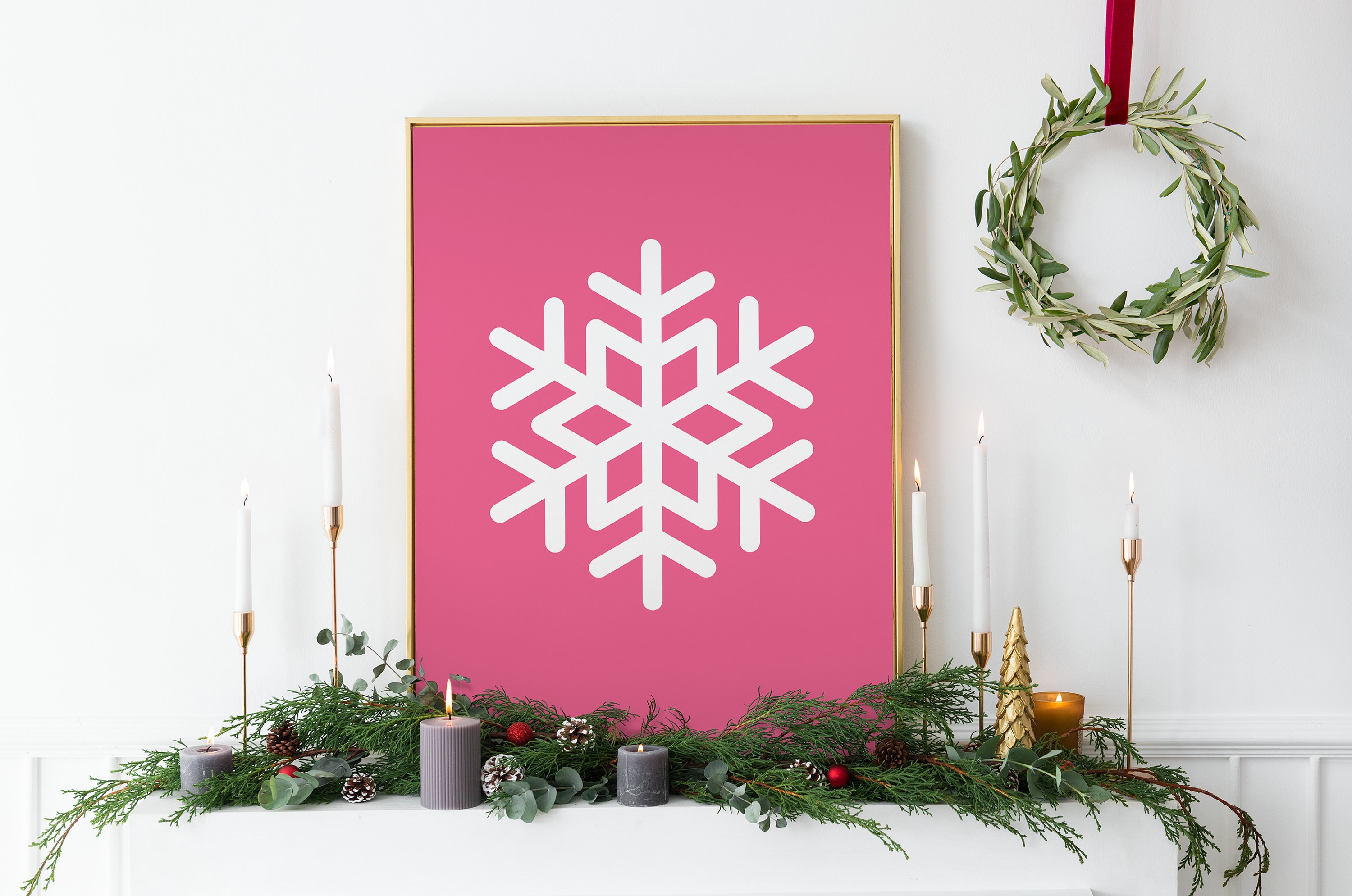 Pink Snowflake Print - Image 3