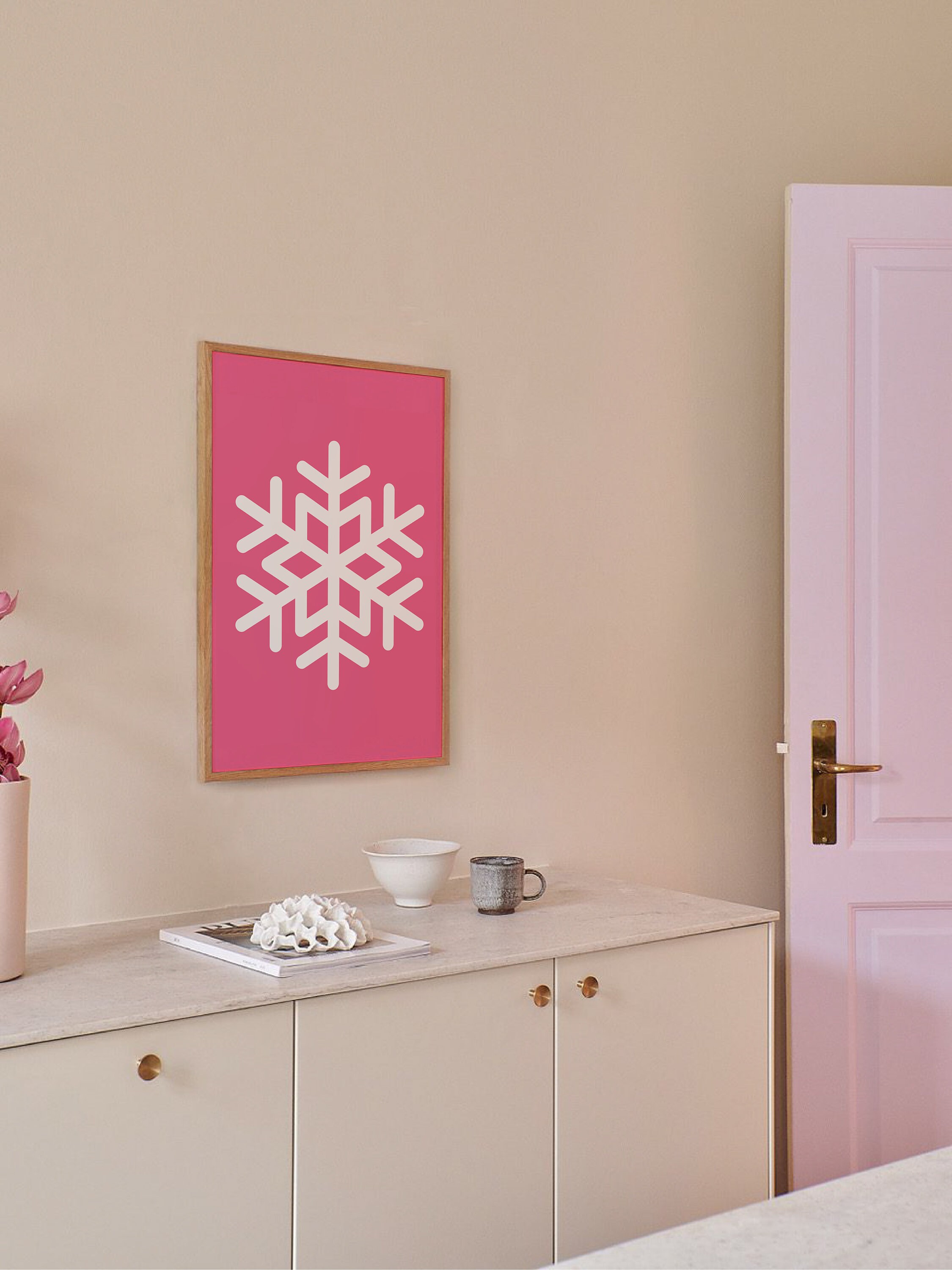 Pink Snowflake Print - Image 5