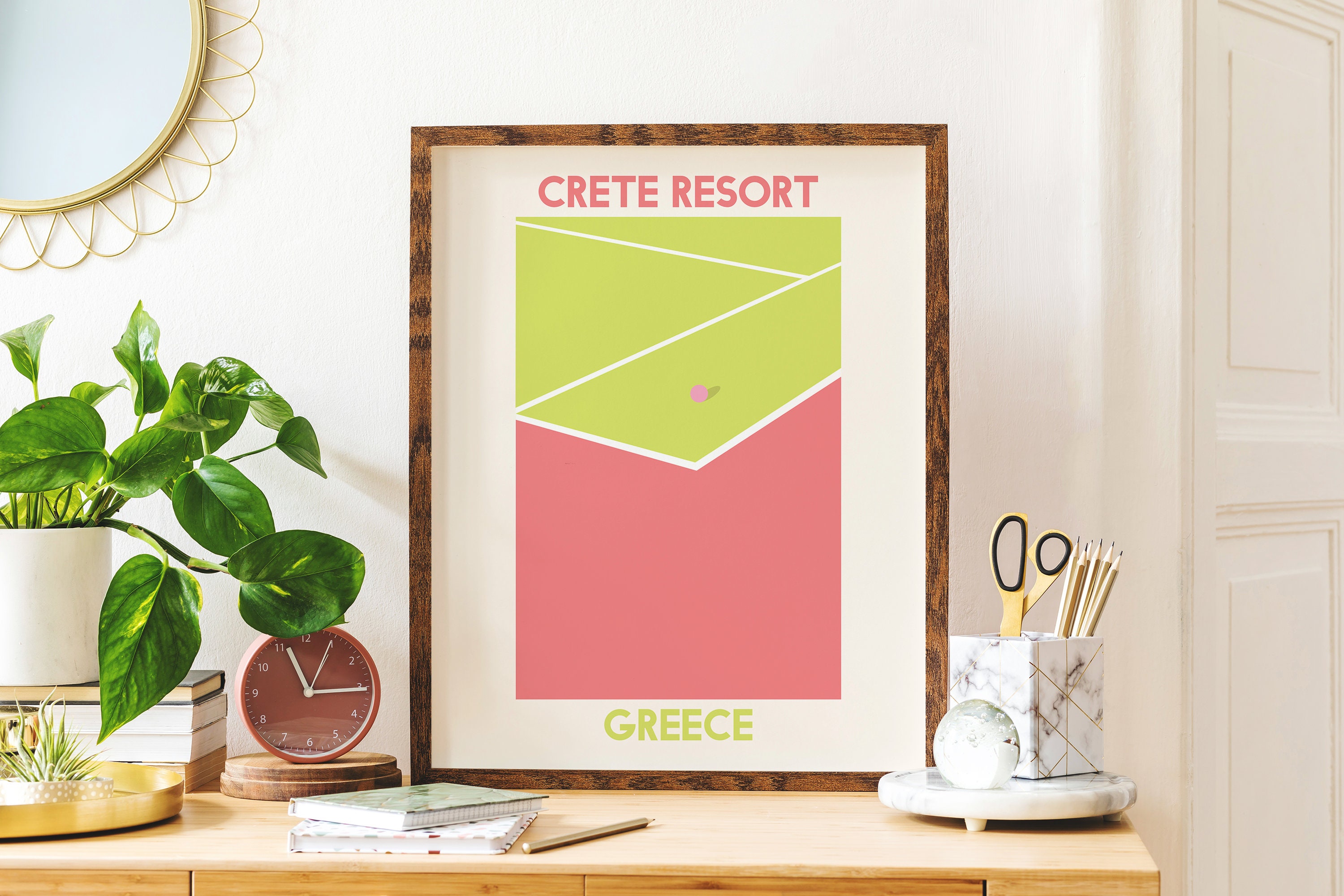 Pink Tennis Court Print