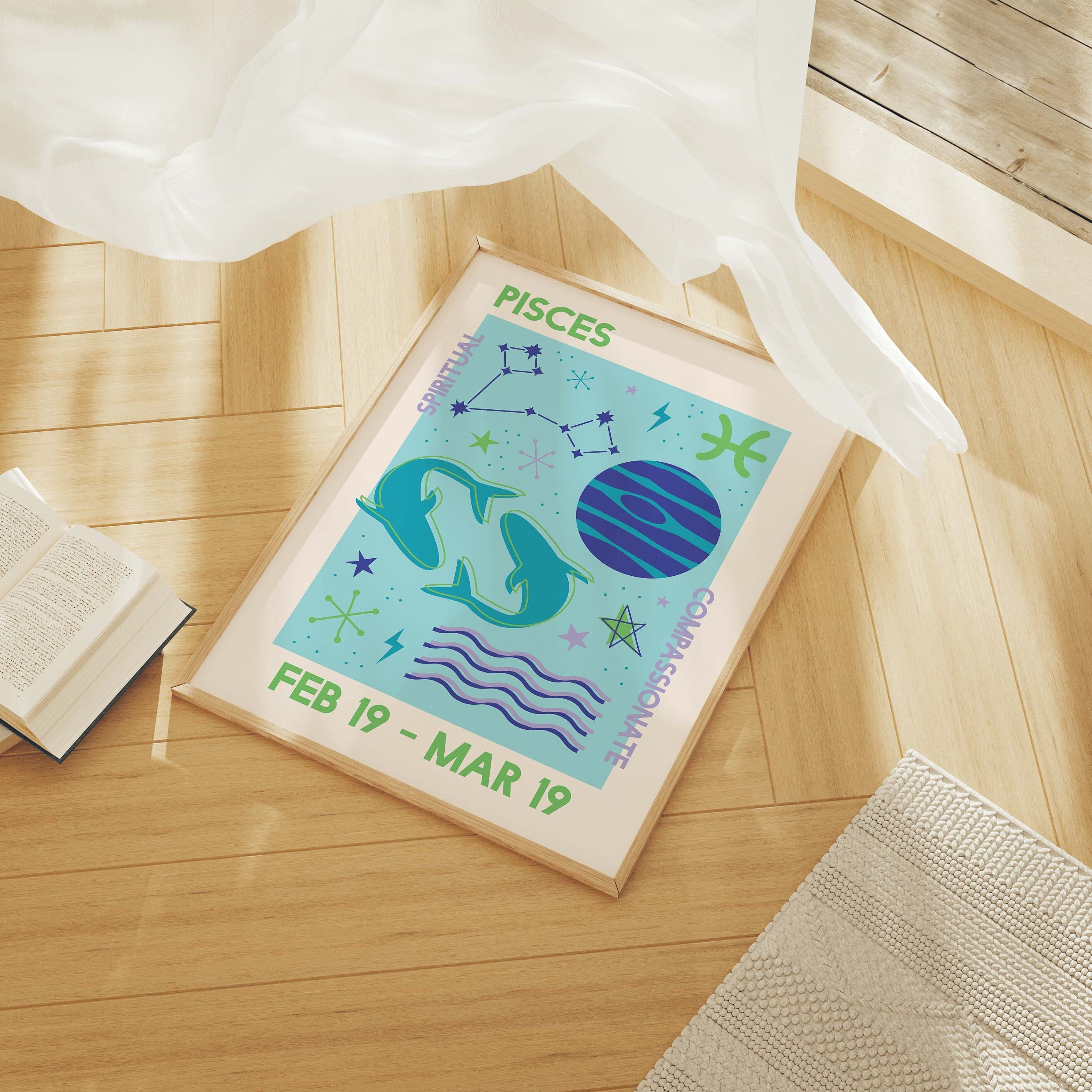 Pisces Zodiac Print - Image 3
