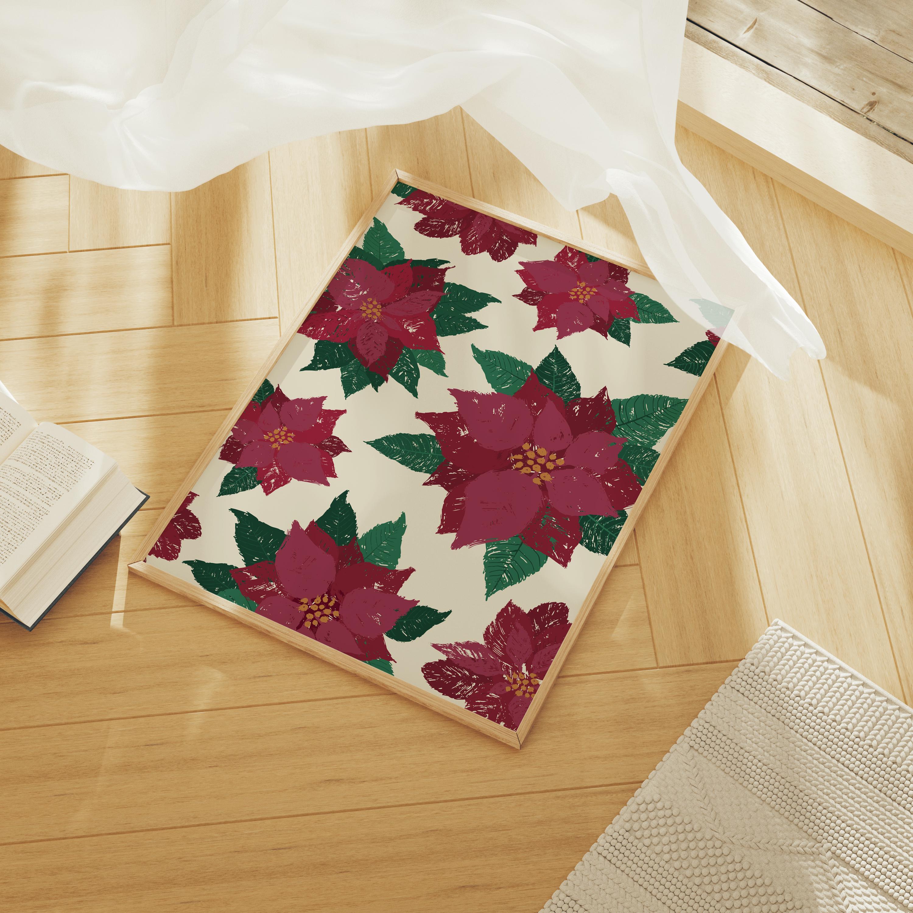 Poinsettia Christmas Print - Image 4
