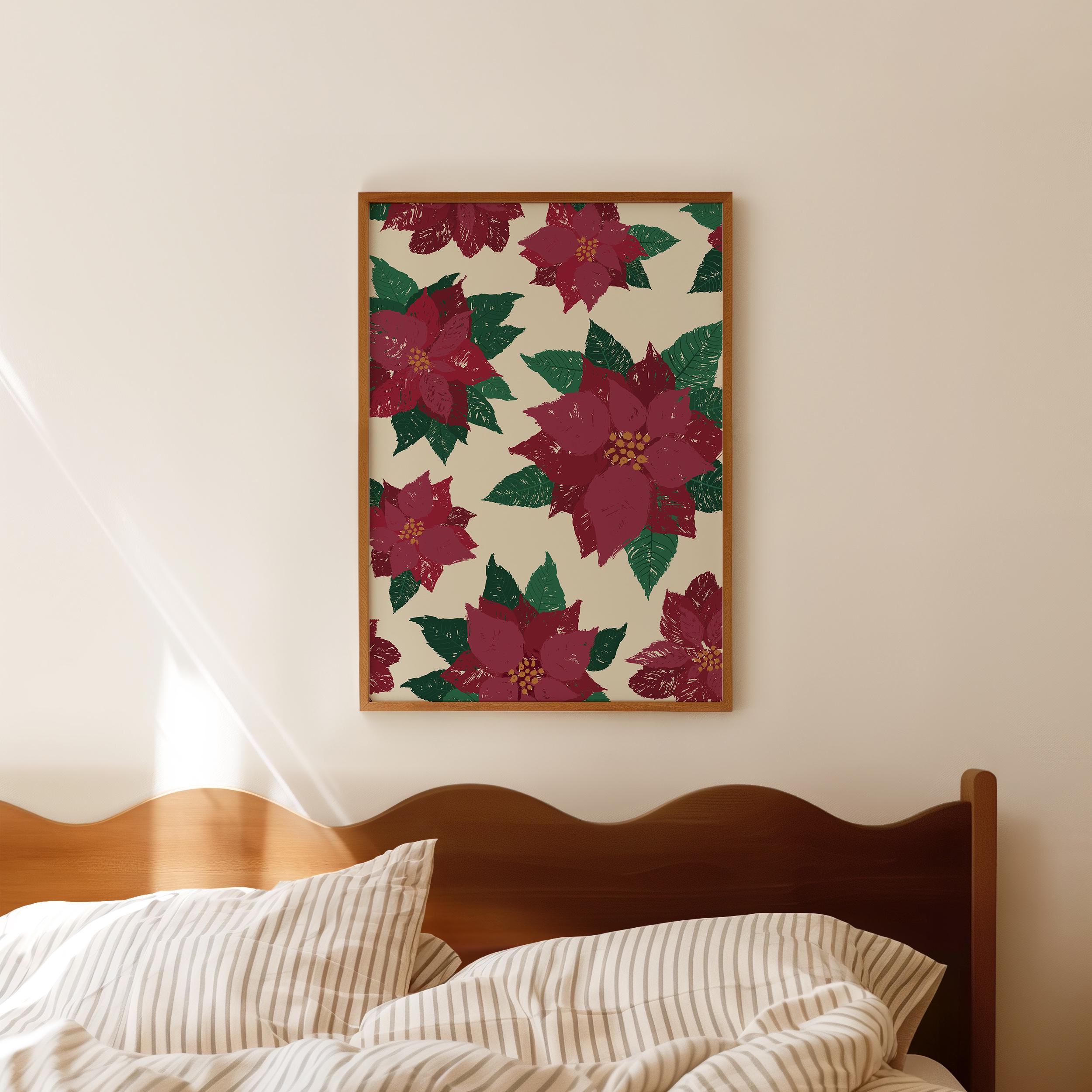 Poinsettia Christmas Print - Image 5
