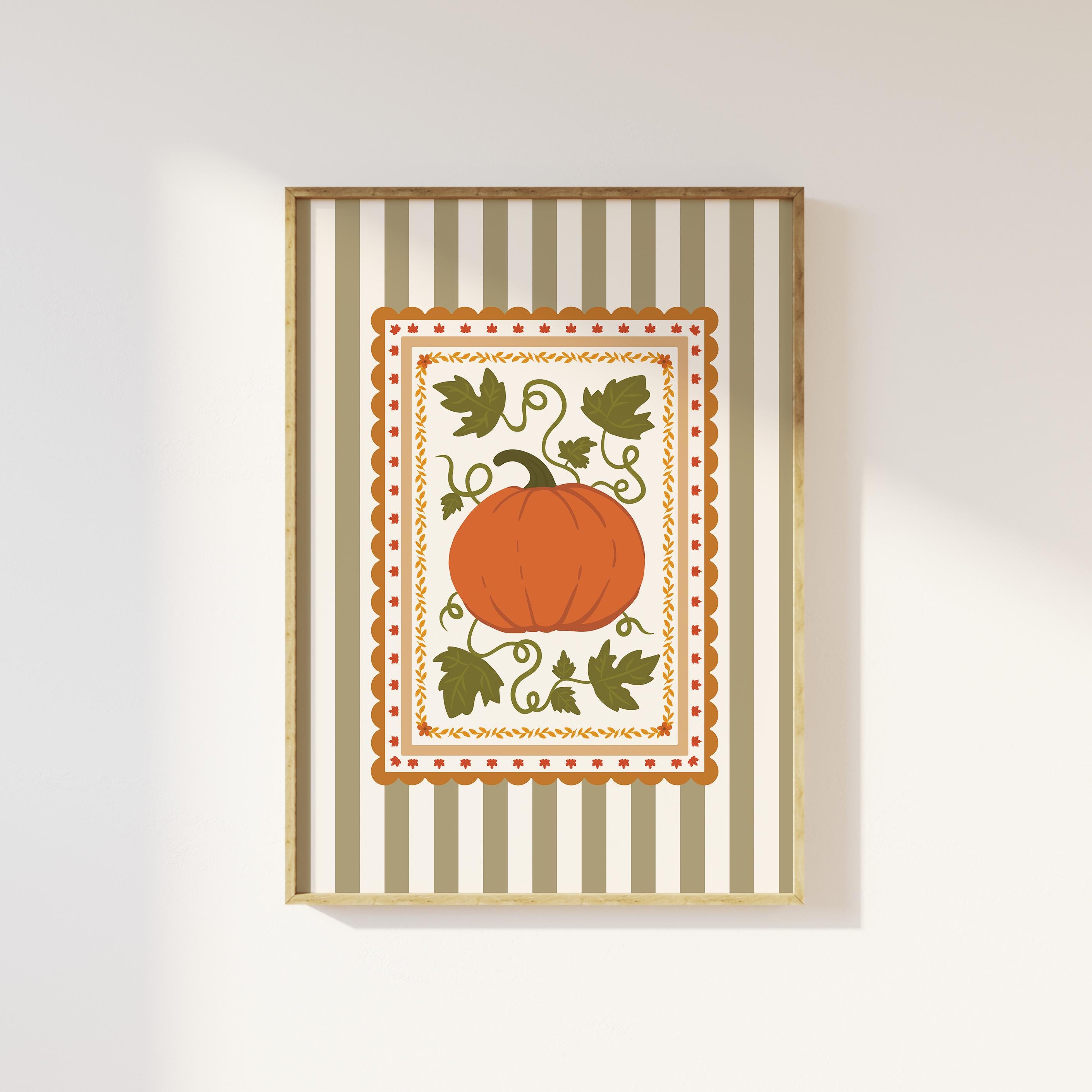 Pumpkin Folk Frame Print - Image 5