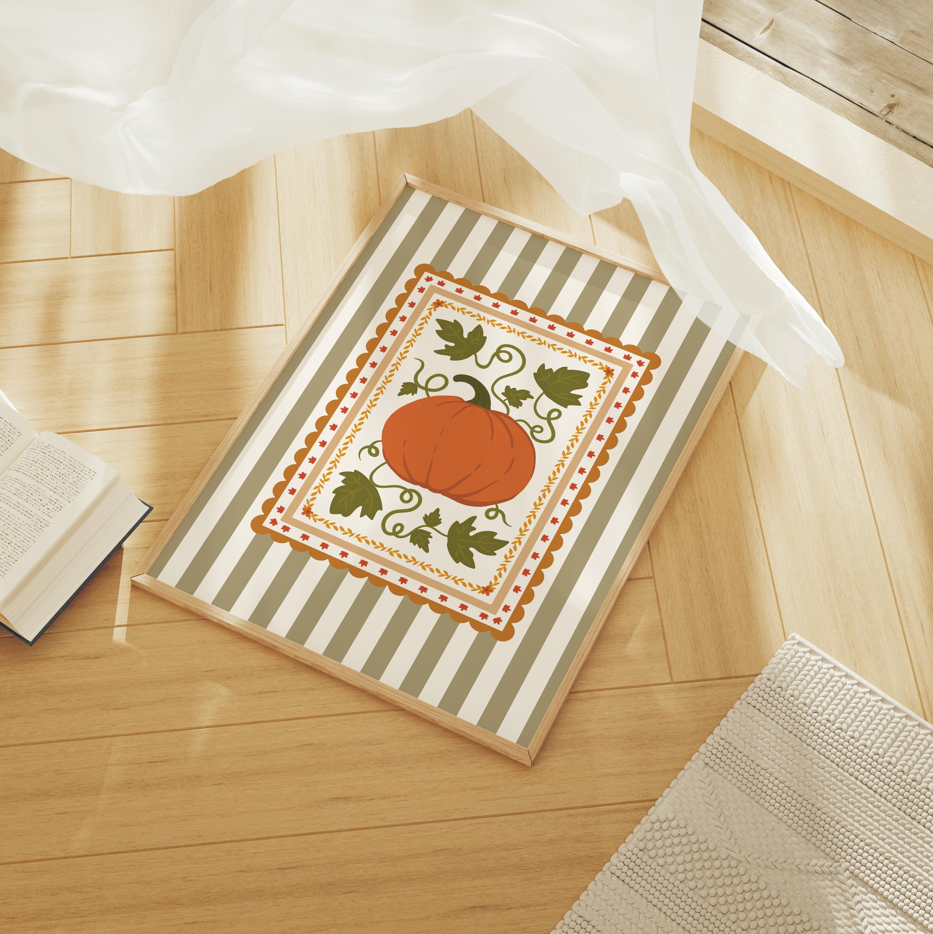 Pumpkin Folk Frame Print - Image 3