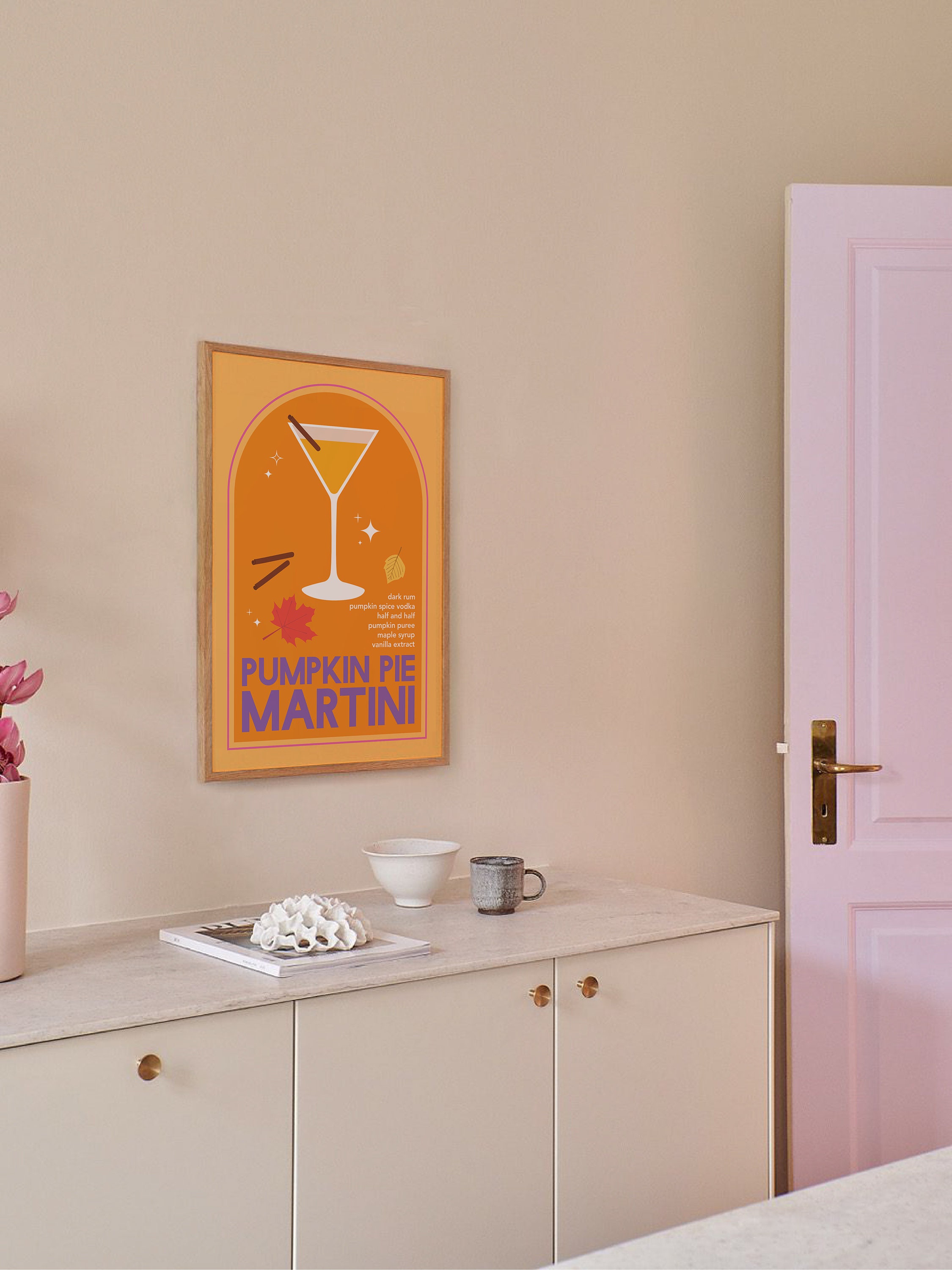 Pumpkin Pie Martini Cocktail Print - Image 4
