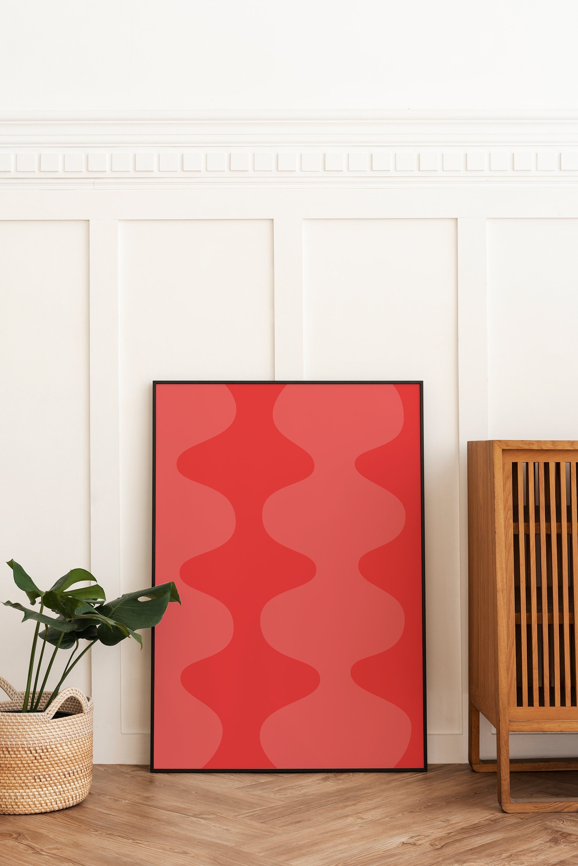 Red Abstract Print - Image 2