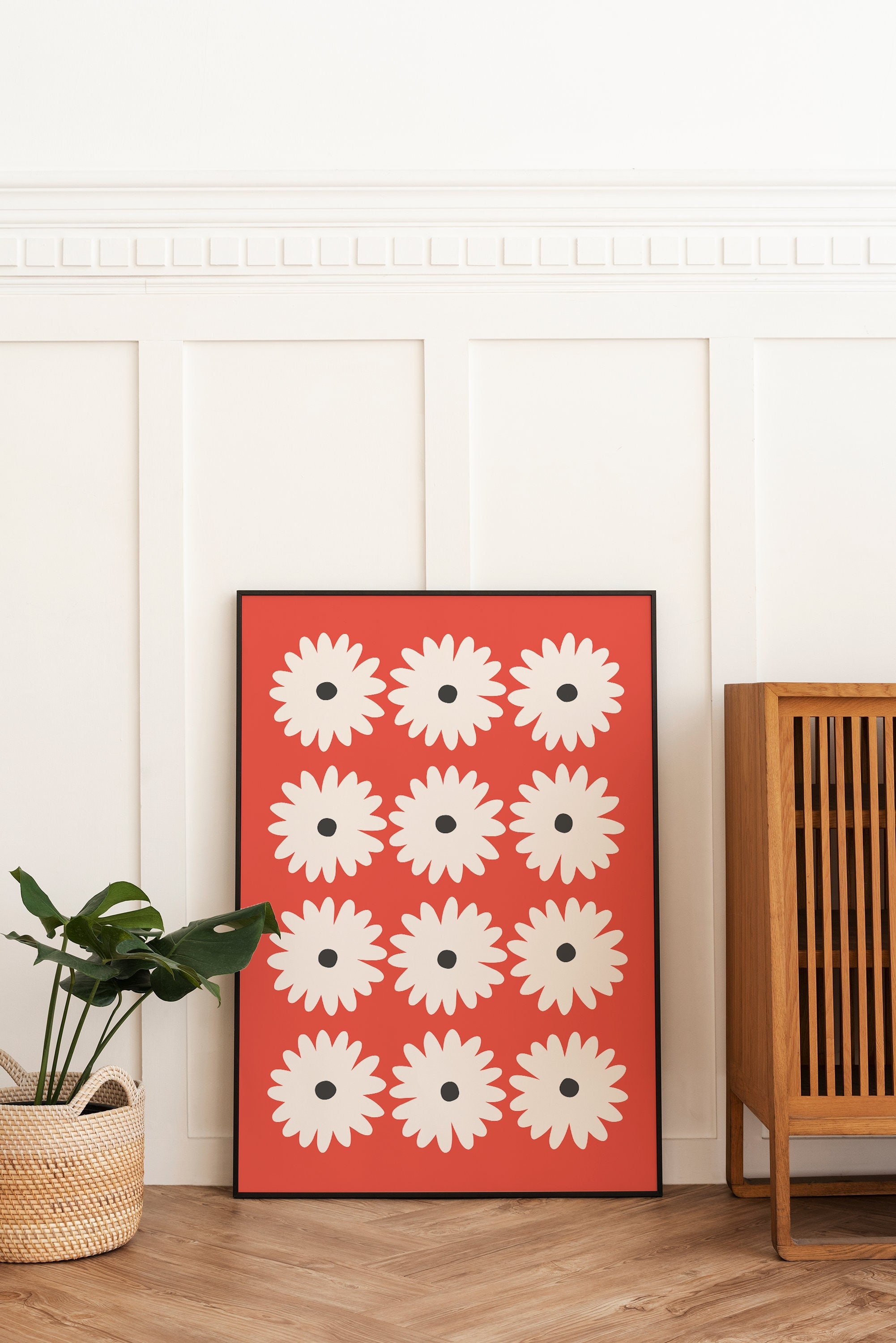 Red Daisy Print - Image 5
