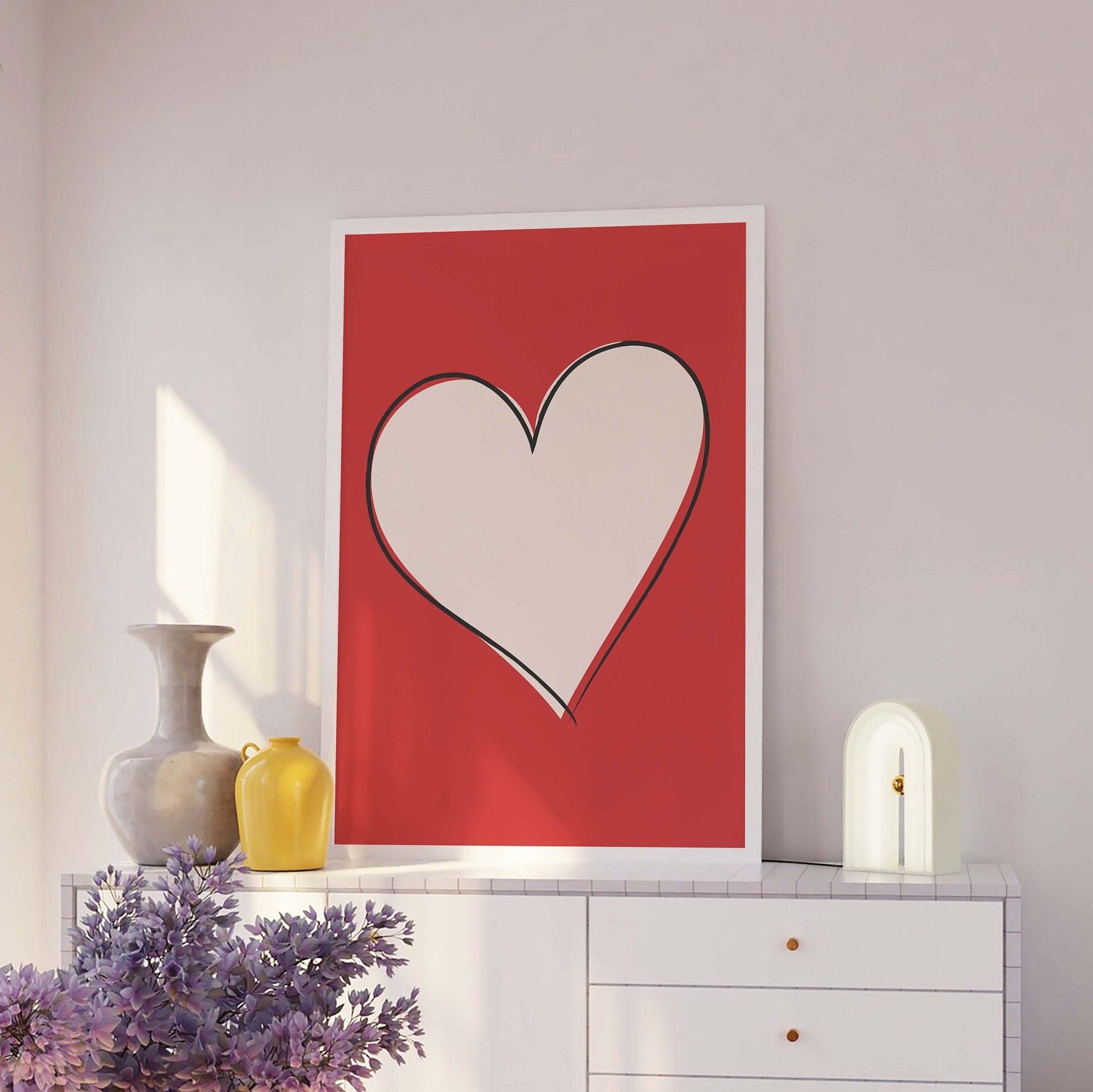 Red Heart Print - Image 2